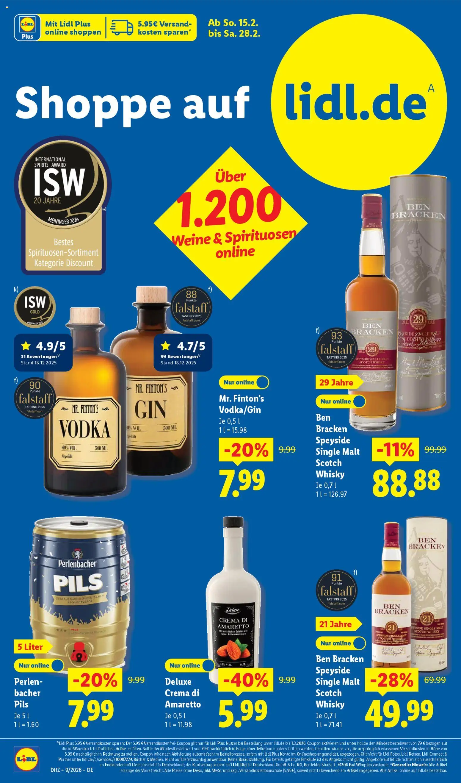 Lidl Německo leták od 23.02.2026 | Strana: 54 | Produkty: Amaretto, Vodka, Deluxe, Crema