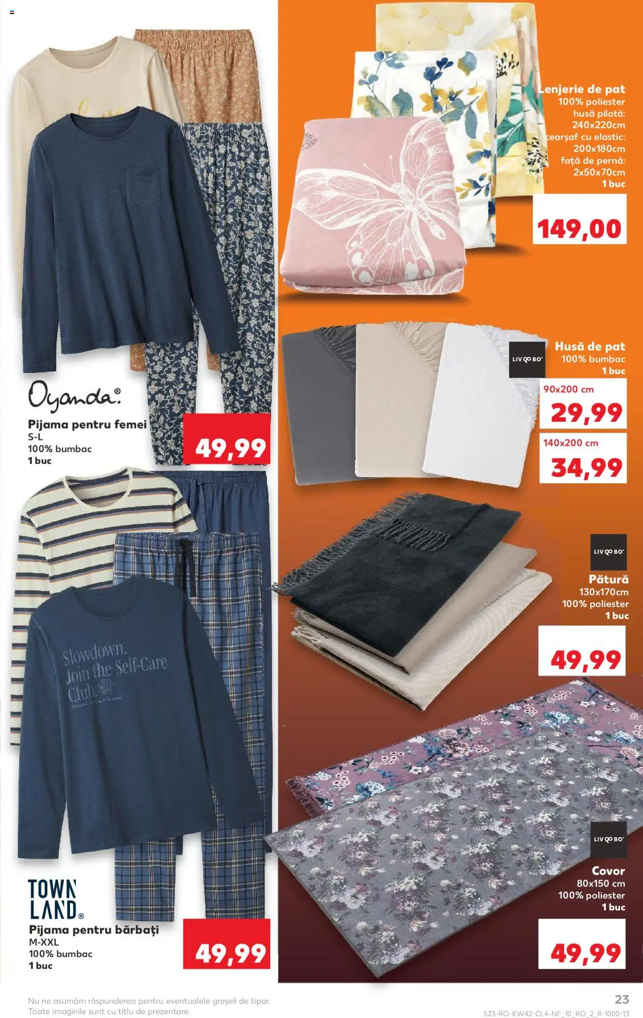 Noul catalog Kaufland – valabil de la 15.10.2025 | Pagină: 23 | Produse: Lenjerie de pat, Pătură, Pilotă, Covor