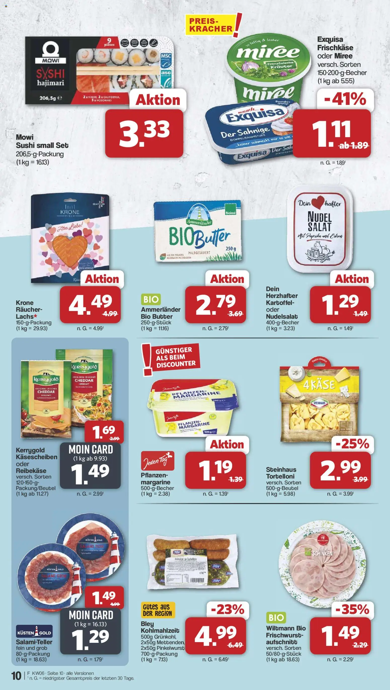 Famila Nordwest Prospekt 	 – gültig ab 02.02.2026 | Seite: 10 | Produkte: Fisch, Paprika, Salat, Frischkase