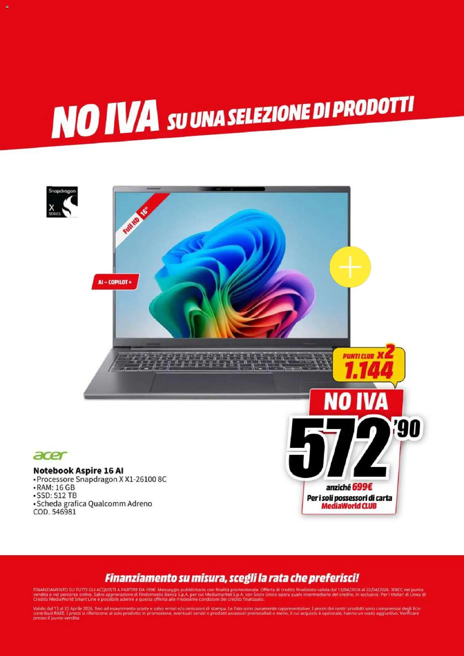 Volantino Media World del 13.04.2026 | Pagina: 60