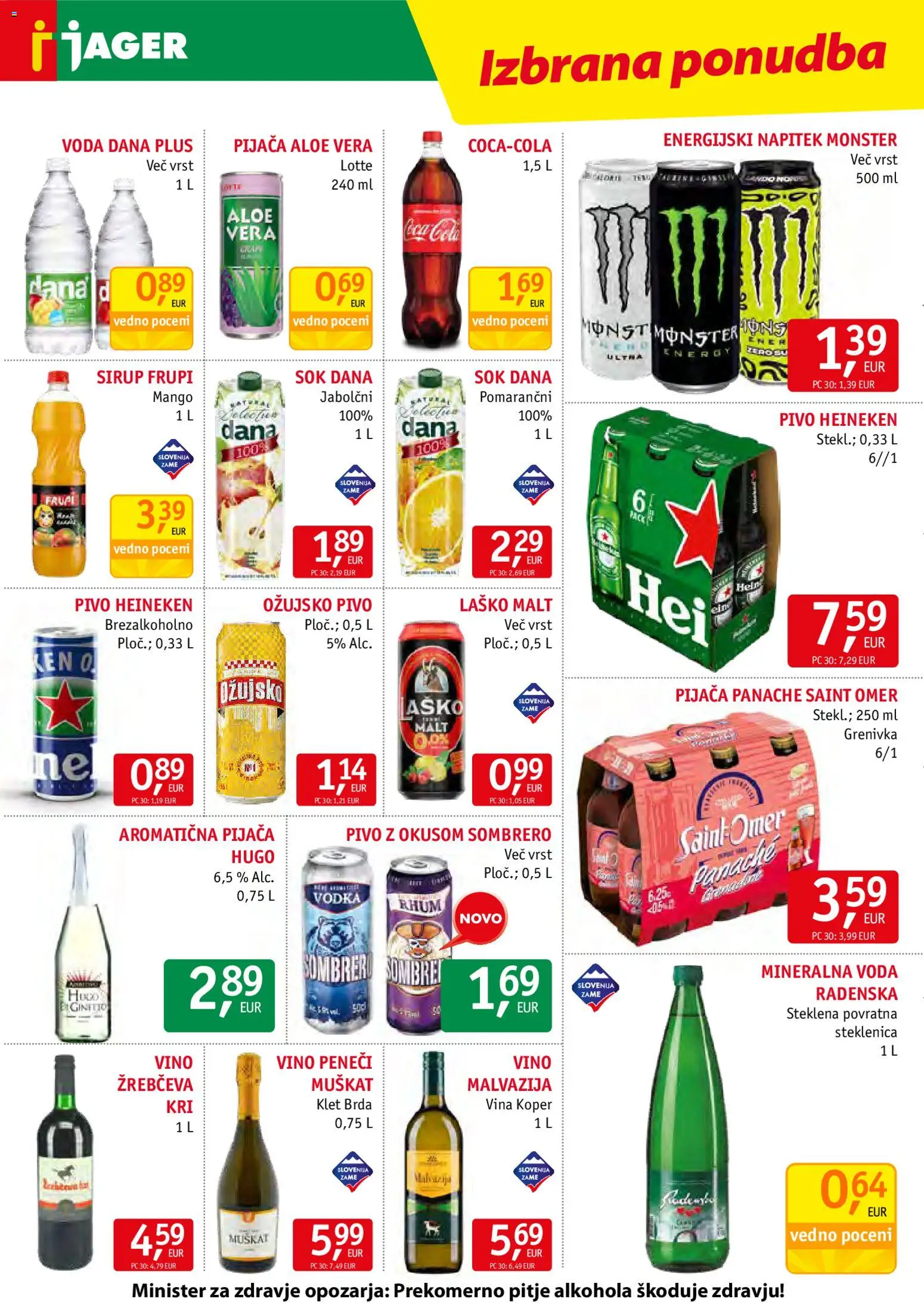 Novi Jager katalog ponudbe – veljaven od 29.04.2026 | Stran: 12 | Izdelki: Falafel, Sirup, Pivo, Vodka