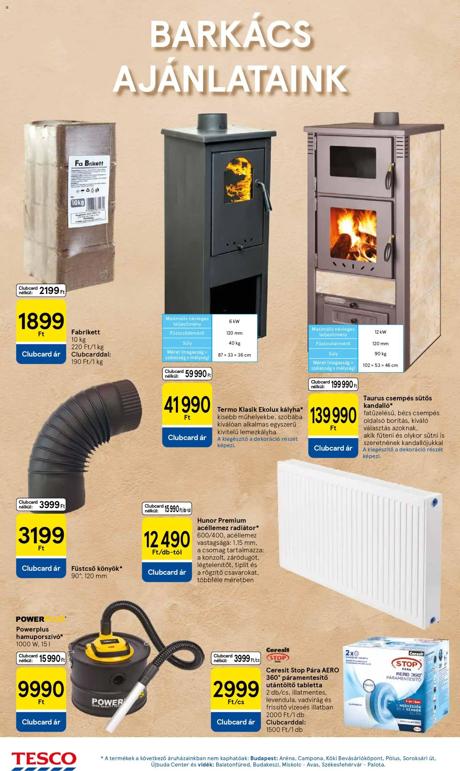 Tesco akciós ujság - amely érvényes a következő dátumtól: 22.01.2026 | Oldal: 26 | Termékek: Páramentesítő, Dekoráció