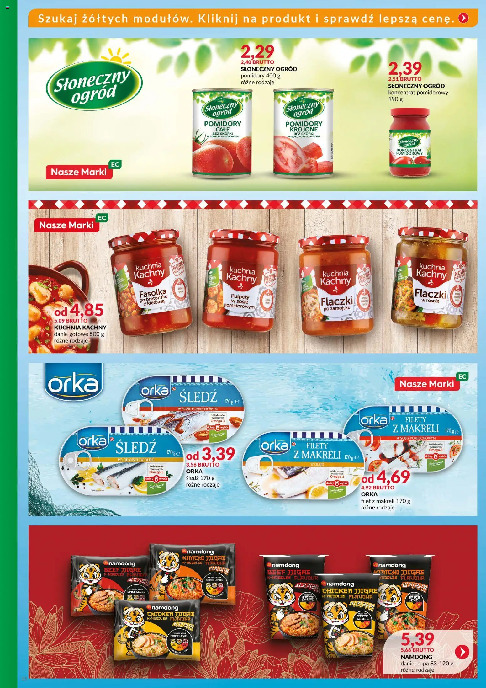 Eurocash Gazetka - Katalog Artykułów Spożywczych od 16.11.2025 | Strona: 34 | Produkty: Kiełbasa, Kimchi, Zupa, Pomidory