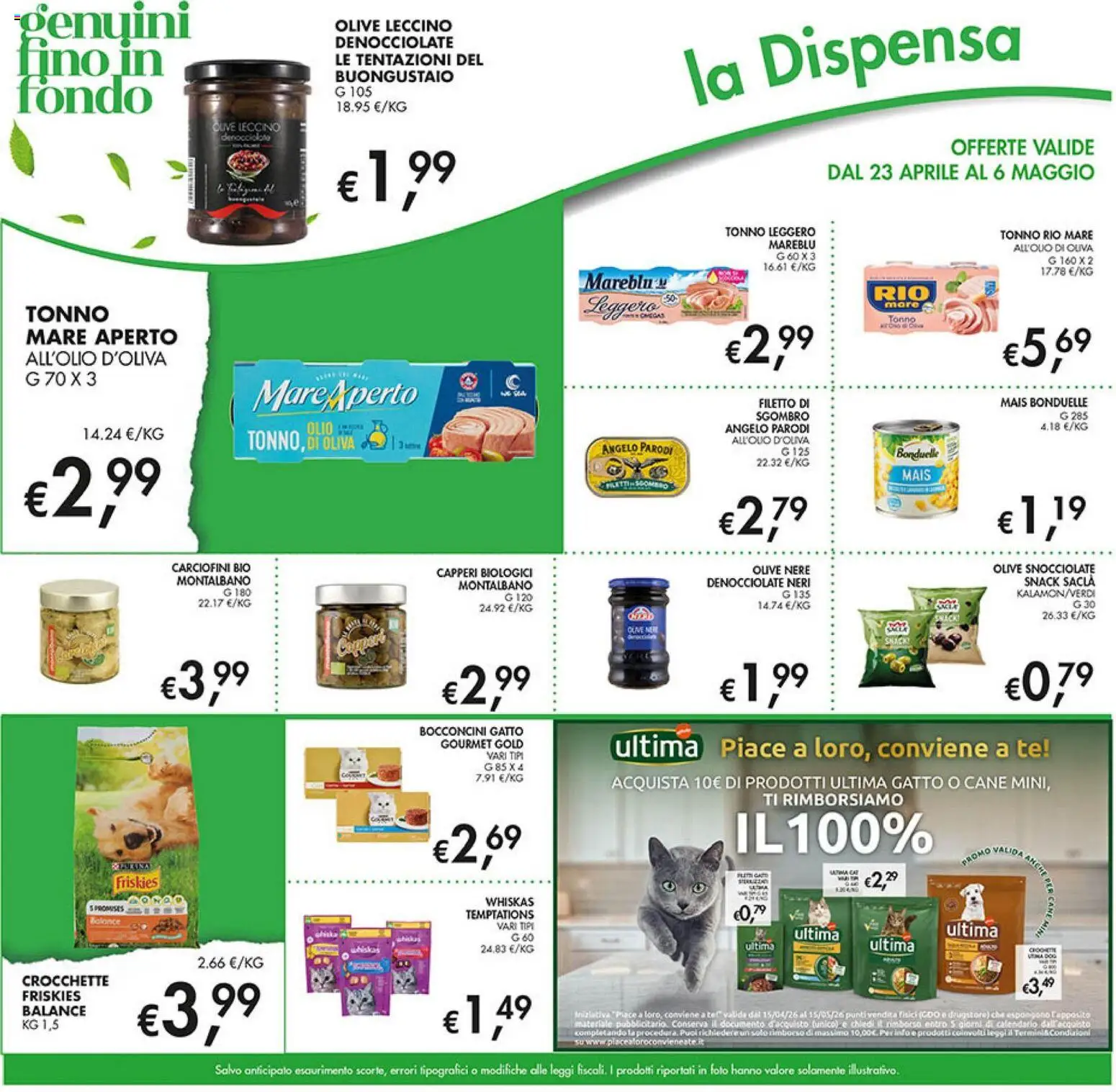 Volantino Coal del 23.04.2026 | Pagina: 23 | Prodotti: Olio, Crocchette, Mais, Sgombro