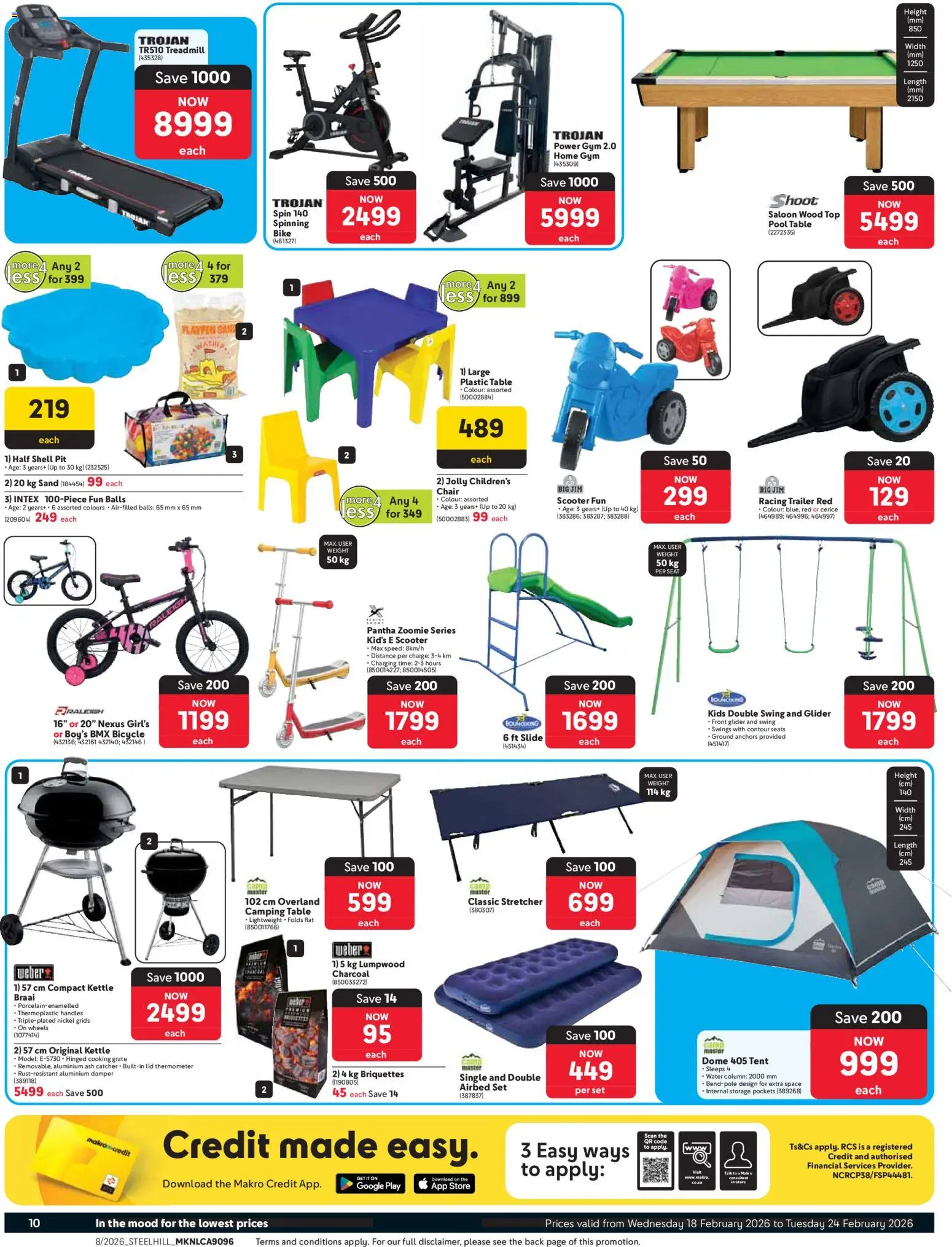 New Makro catalogue – valid from 18.02.2026 | Page: 10 | Products: Thermometer, Table, Tent, Water