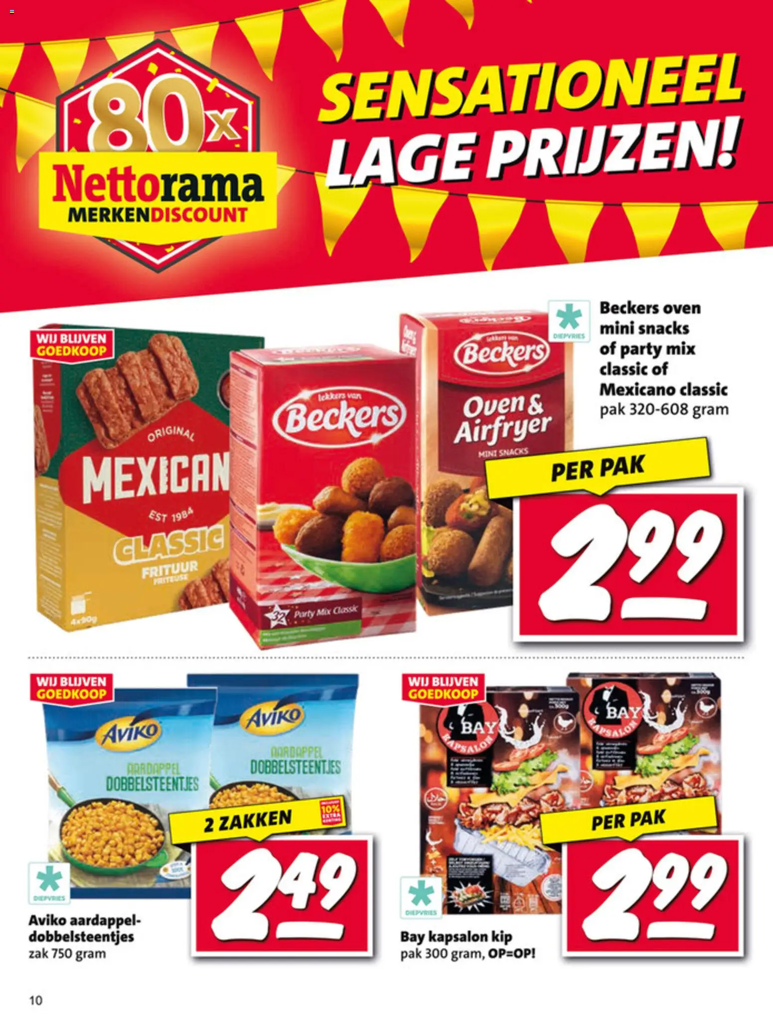 {H1} | Pagina: 10 | Producten: Snacks, Zak, Oven, Kip