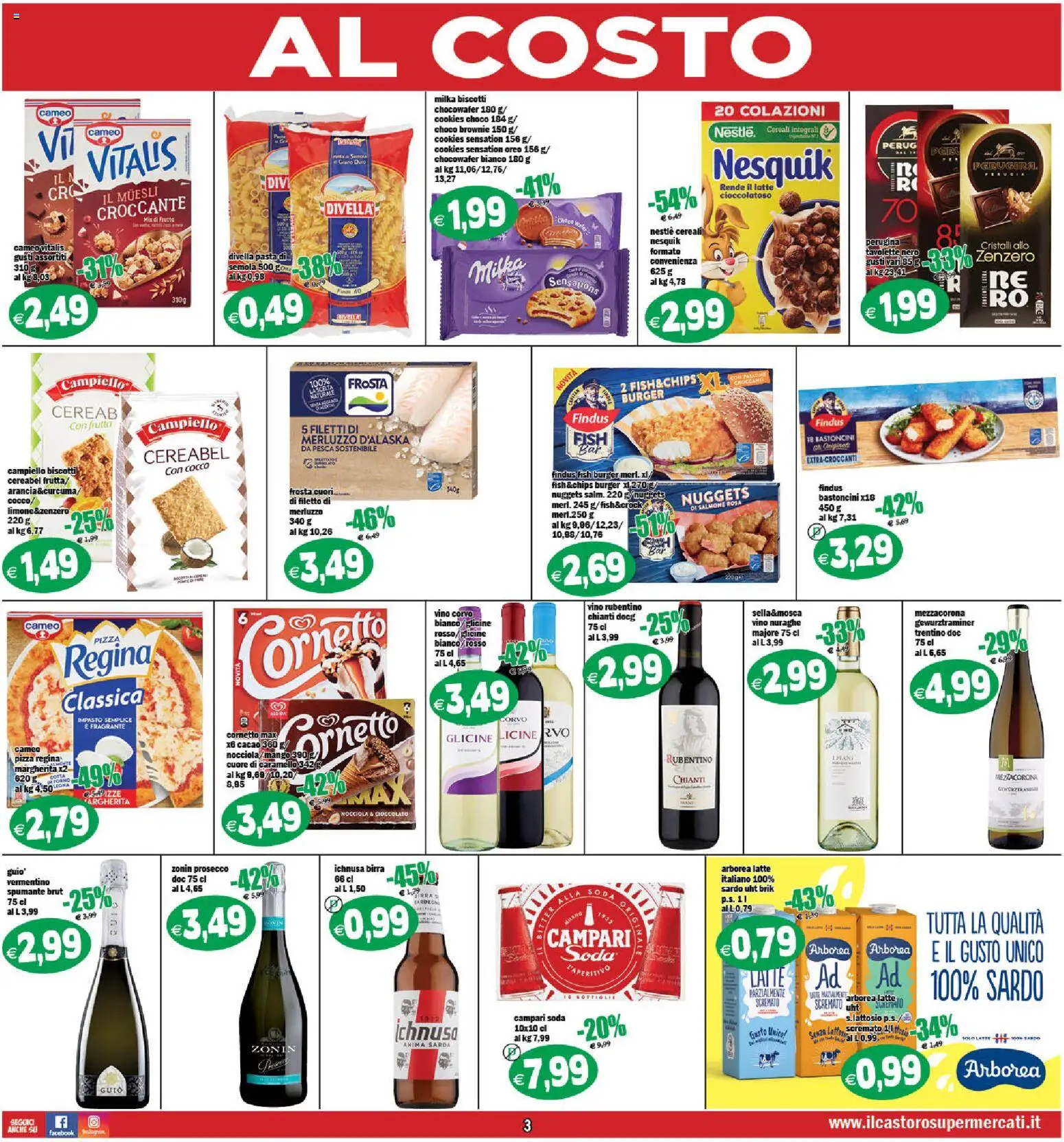 Volantino Il Castoro del 17.04.2026 | Pagina: 3 | Prodotti: Birra, Biscotti, Vino, Forno