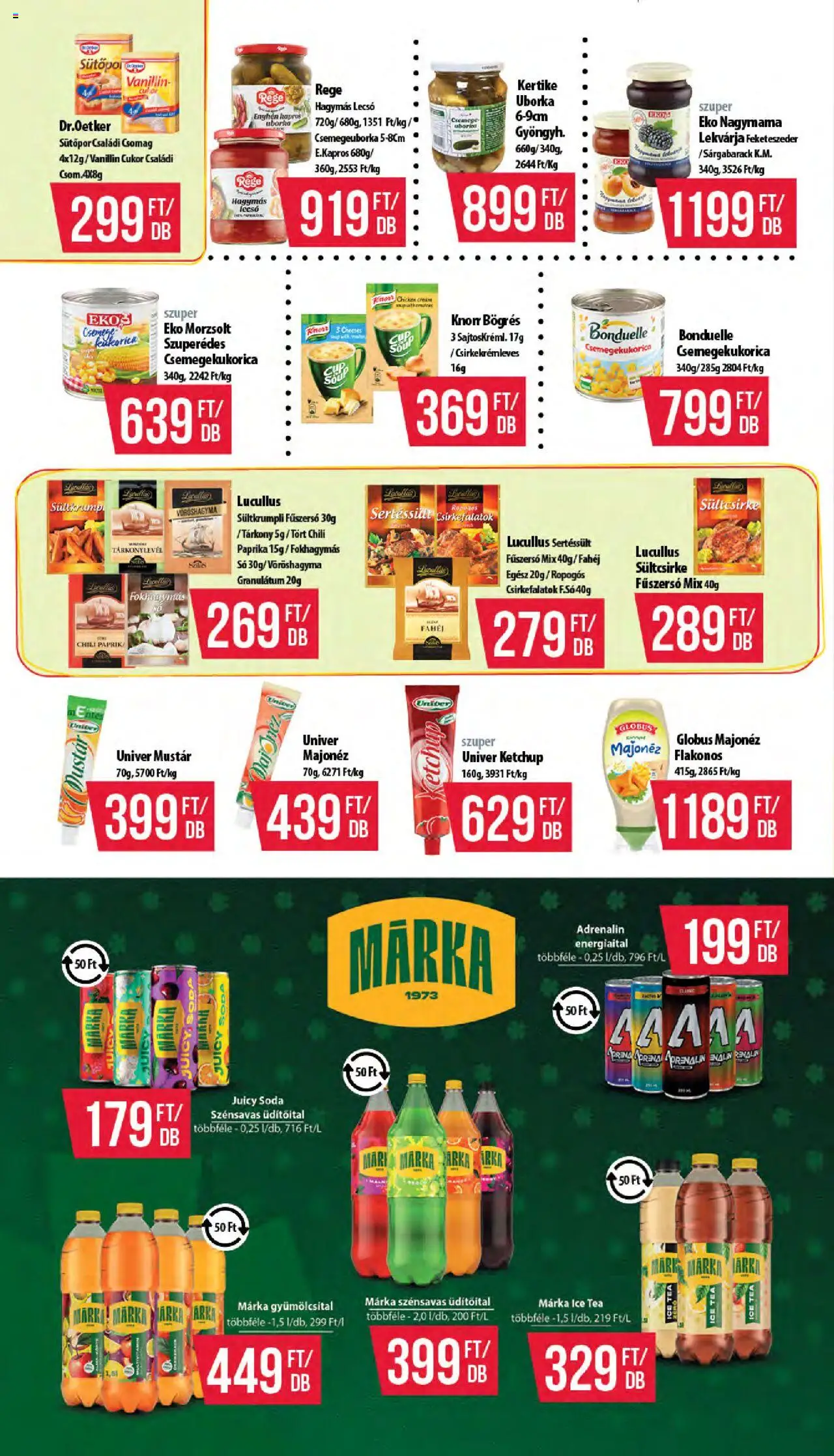 COOP akciós ujság - amely érvényes a következő dátumtól: 16.10.2025 | Oldal: 8 | Termékek: Gyümölcsital, Ice tea, Uborka, Majonéz