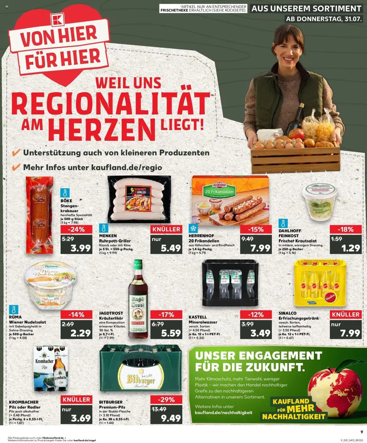 Kaufland prospekt Wülfrath	 - gültig ab dem 03.08.2025 | Seite: 20 | Produkte: Käse, Dressing, Radler, Griller