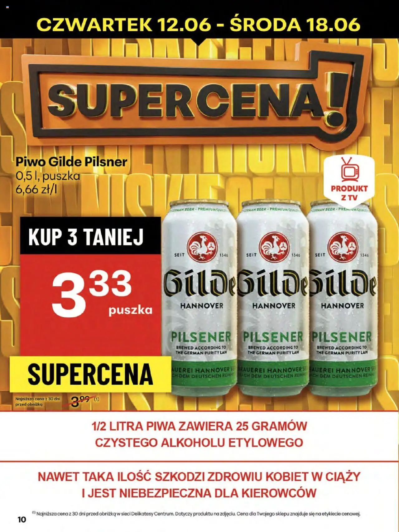 Delikatesy Centrum Gazetka - Sklepy Własne od 12.06.2025 | Strona: 10 | Produkty: Delikatesy, Ser, Piwo