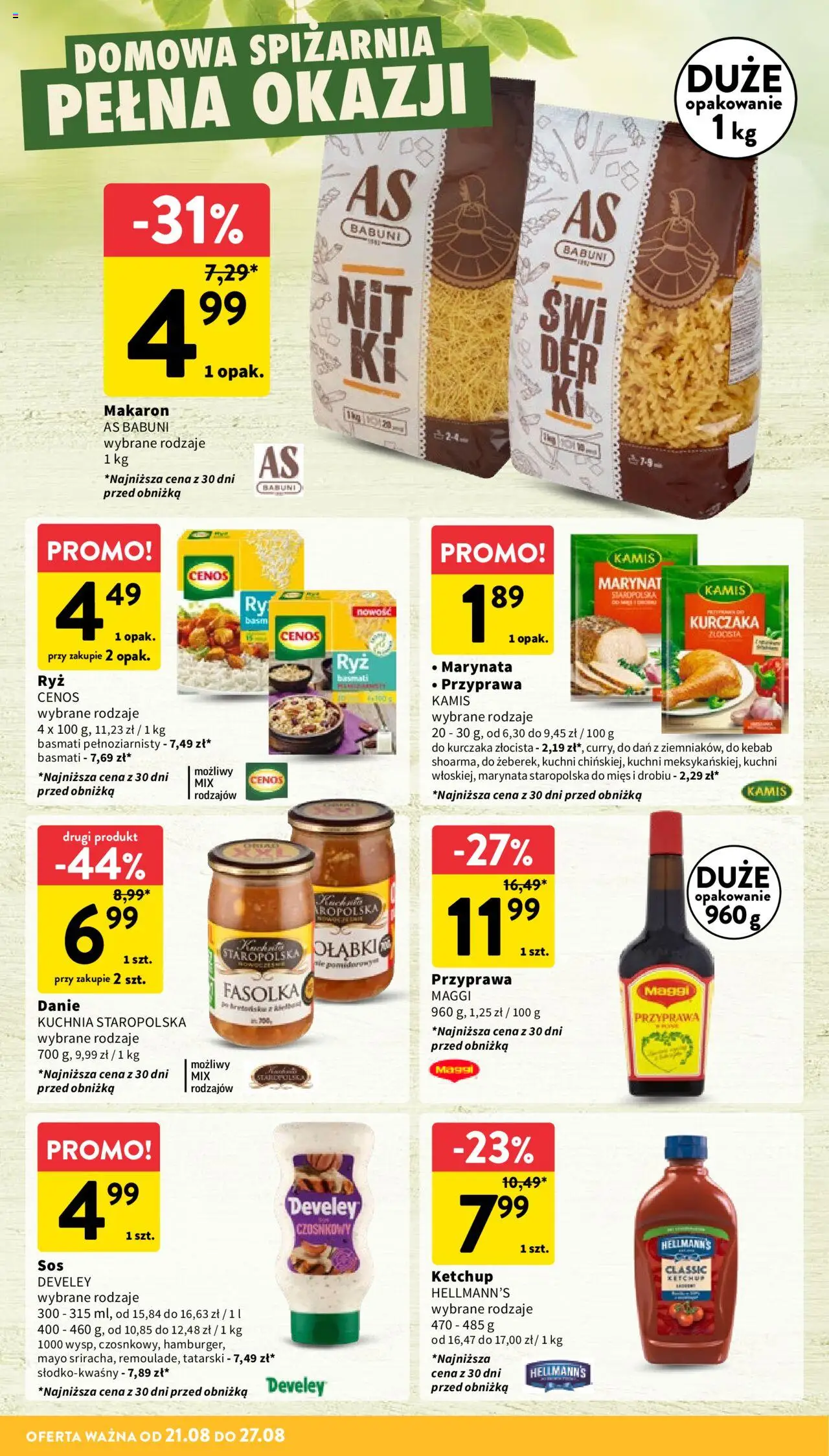 Intermarche Gazetka od 21.08.2025 | Strona: 26 | Produkty: Kebab, Ketchup, Makaron