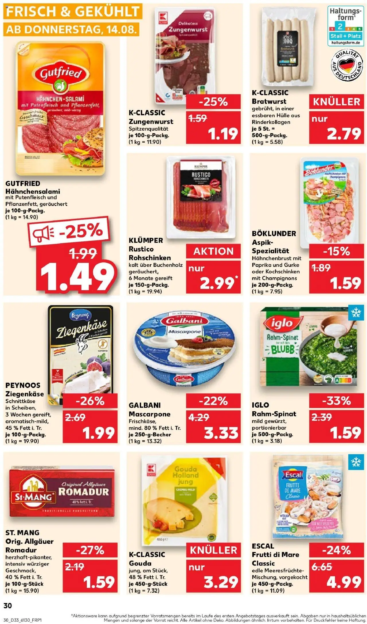Kaufland prospekt Leonberg	 - gültig ab dem 18.08.2025 | Seite: 43 | Produkte: Hülle, Hahnchen, Gouda, Ziegenkäse