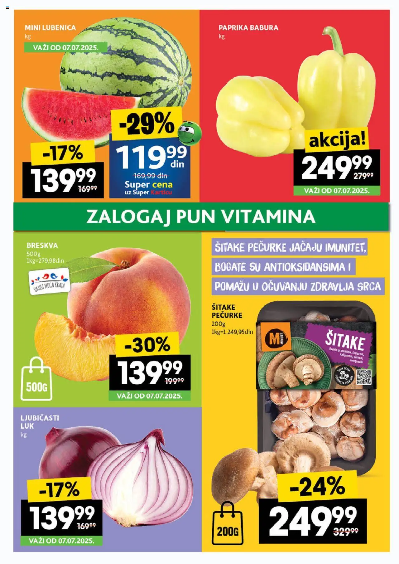 Idea katalog - važi od 03.07.2025 | Strana: 13 | Proizvode: Paprika, Lubenica, Breskva, Paprika babura