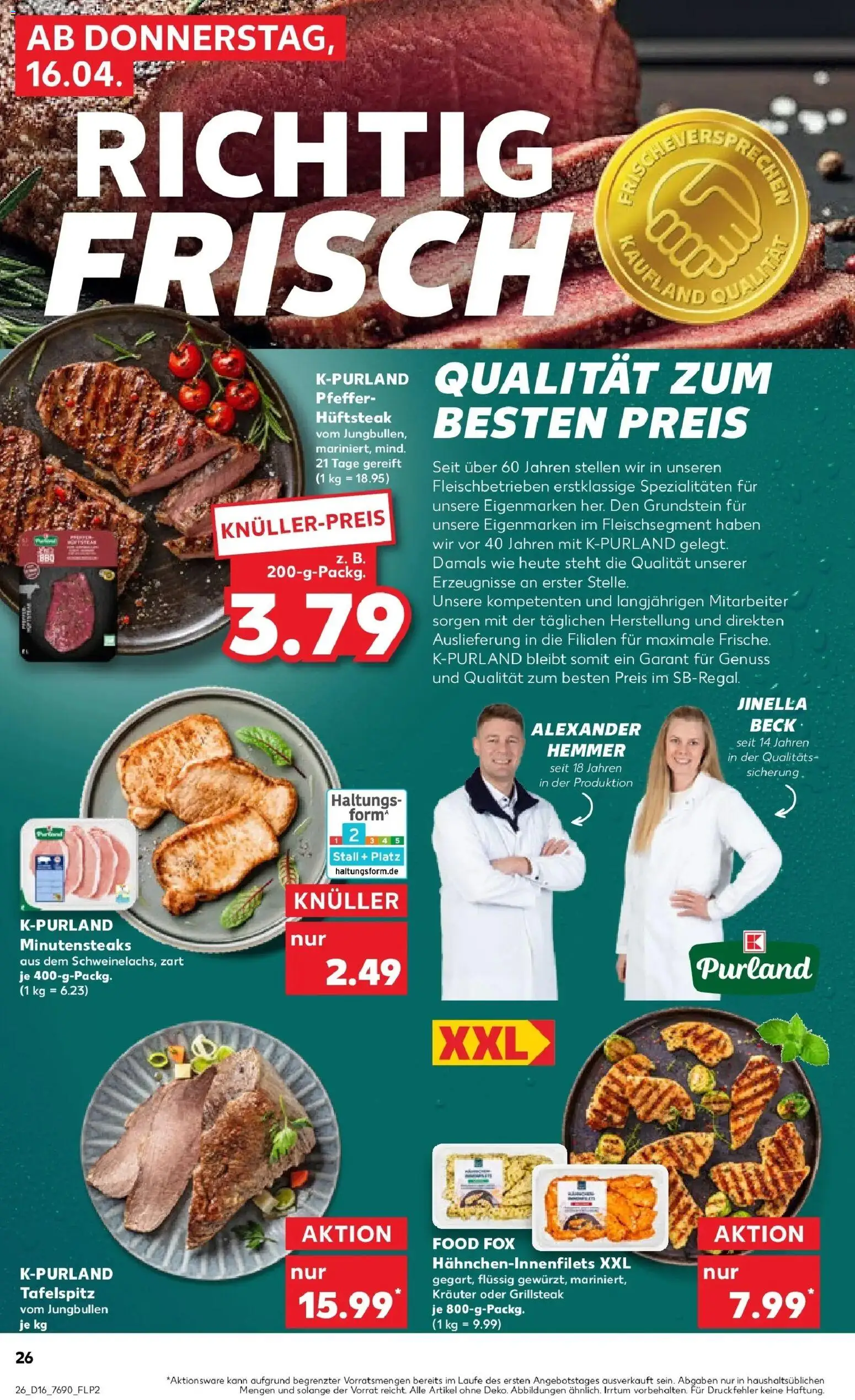 Kaufland Prospekt Eberbach	 – gültig ab 16.04.2026 | Seite: 26 | Produkte: Tafelspitz, Pfeffer, Steak