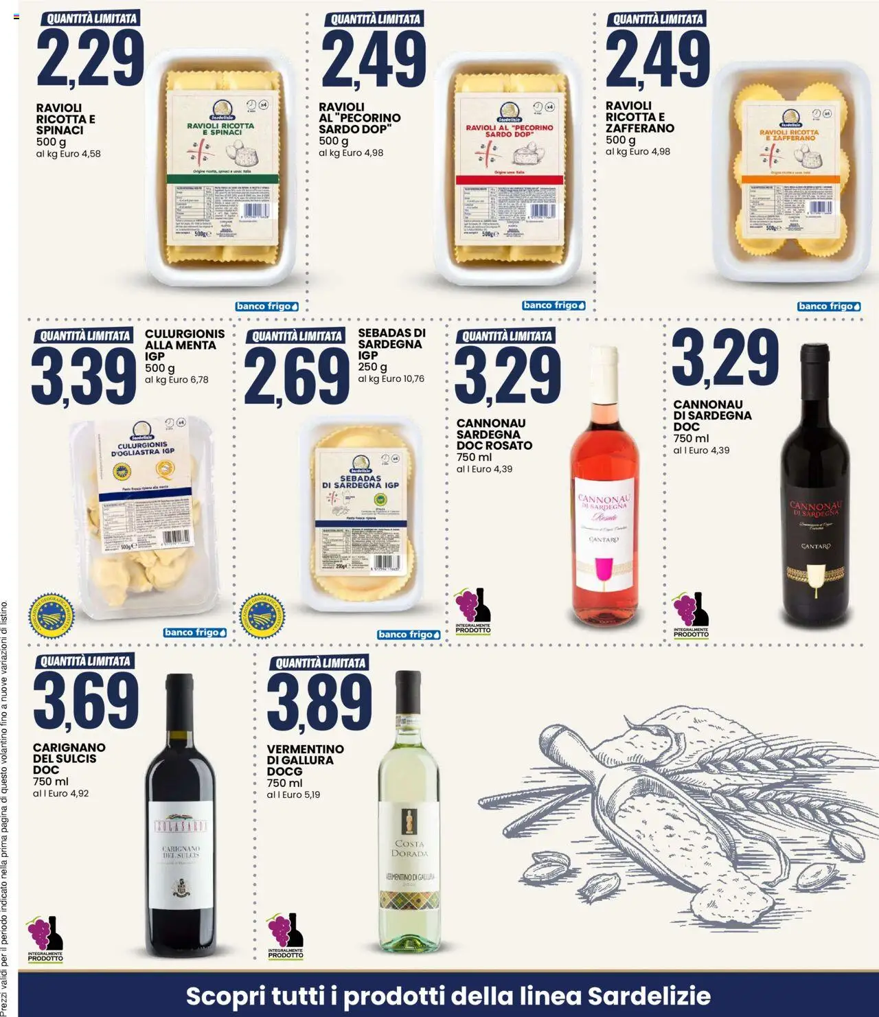 Volantino Eurospin del 25.08.2025 | Pagina: 11 | Prodotti: Spinaci, Ricotta, Menta, Pecorino