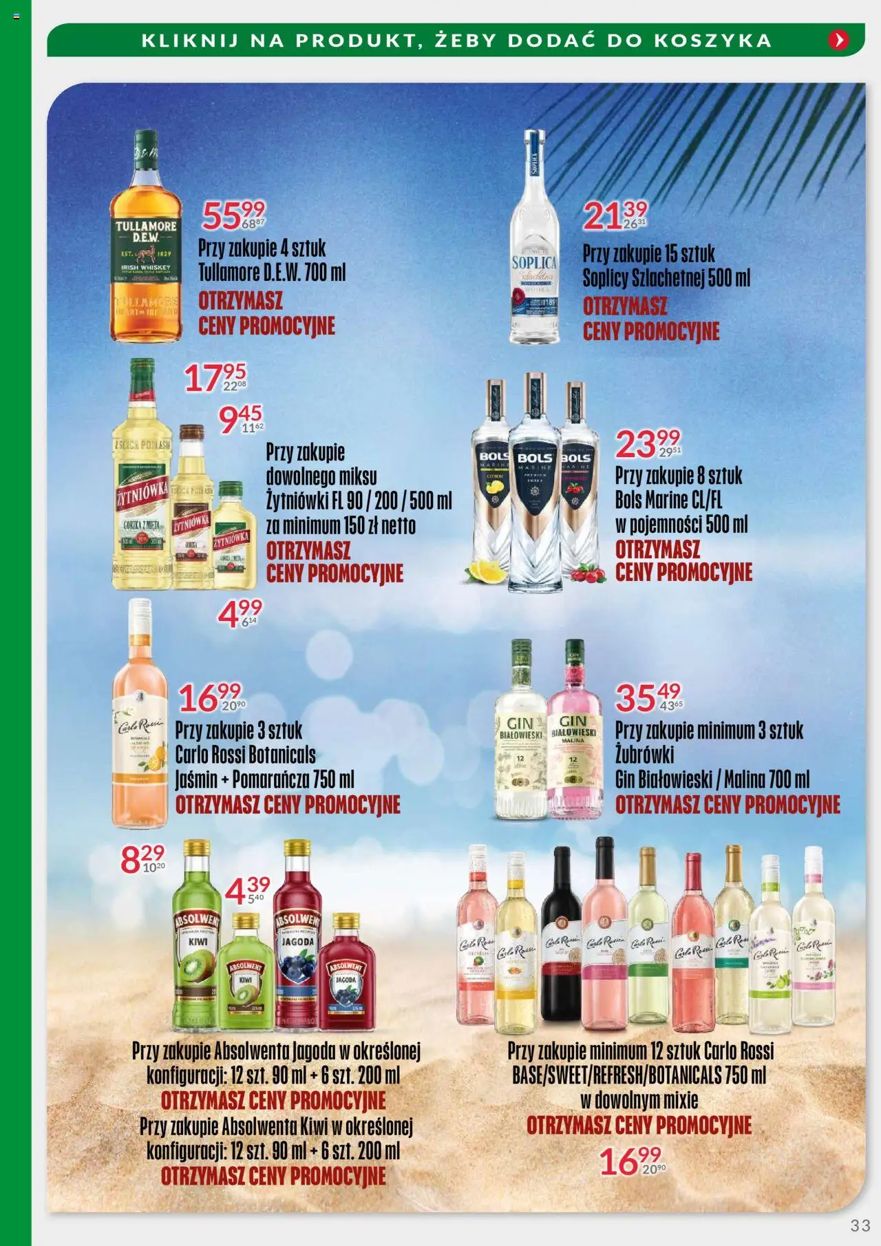 Eurocash Gazetka - Oferta Handlowa MR Południowy Wschód od 04.08.2025 | Strona: 33 | Produkty: Malina, Gin, Kiwi, Carlo Rossi