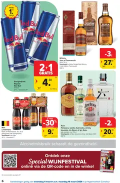 Carrefour folder week 10 - Voorbeeld van een folder van Carrefour, geldig van 04.03.2026 | Pagina: 6 | Producten: Bier, Gin, Whisky, Beltéri ajtó