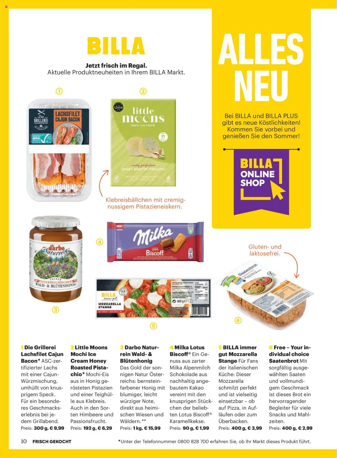 Billa Frisch Gekocht gültig ab 03.07.2025 | Seite: 10 | Produkte: Himbeere, Brot, Schokolade