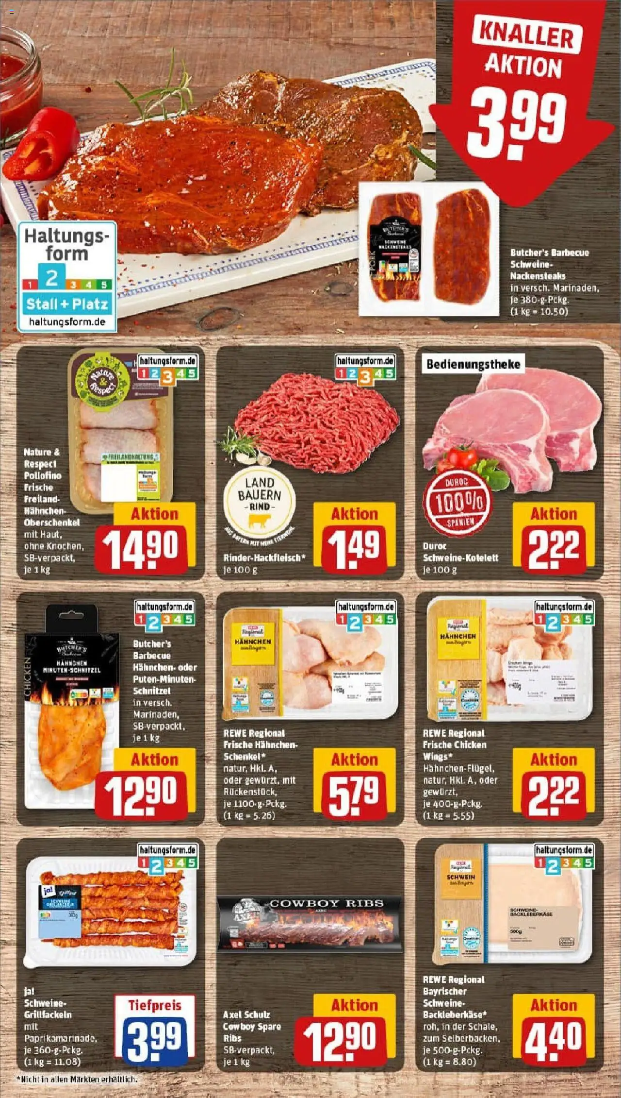 Rewe prospekt Weisendorf	 - gültig ab dem 27.07.2025 | Seite: 12 | Produkte: Nackensteaks, Hahnchen, Spare ribs, Schnitzel