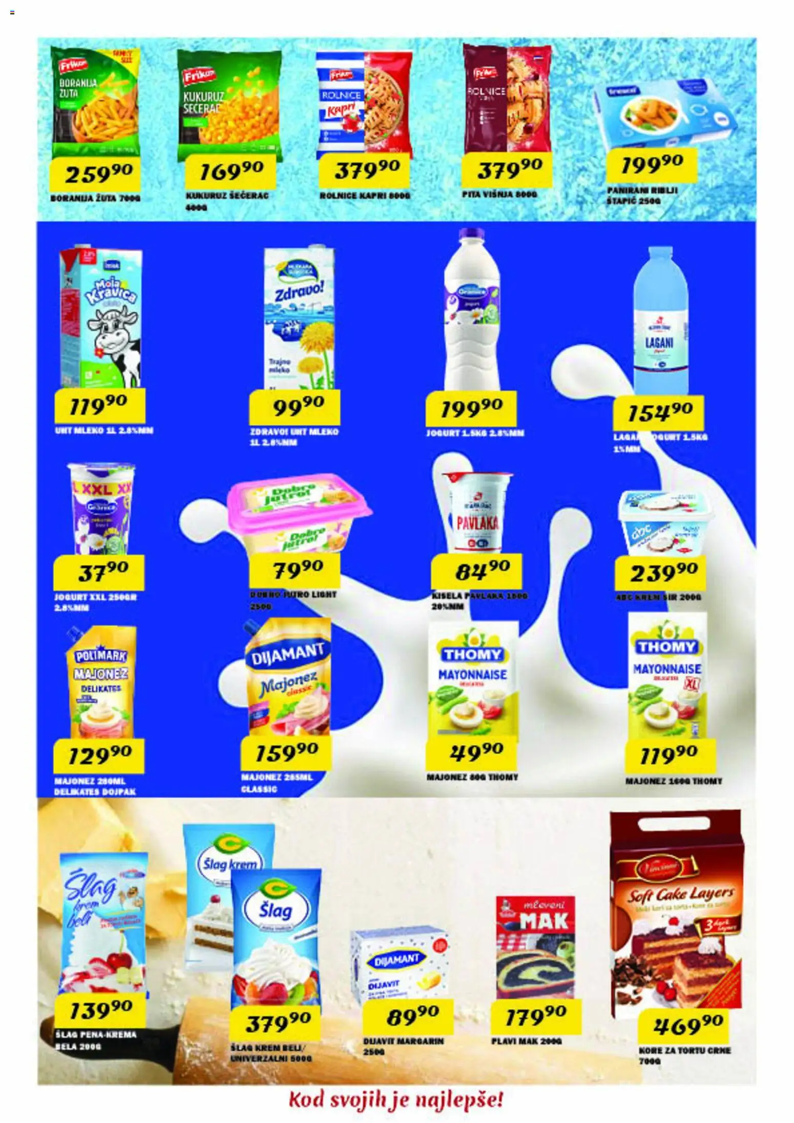 VP Dima katalog - važi od 12.03.2026 | Strana: 6 | Proizvode: Šlag, Kukuruz šećerac, Margarin, Pita