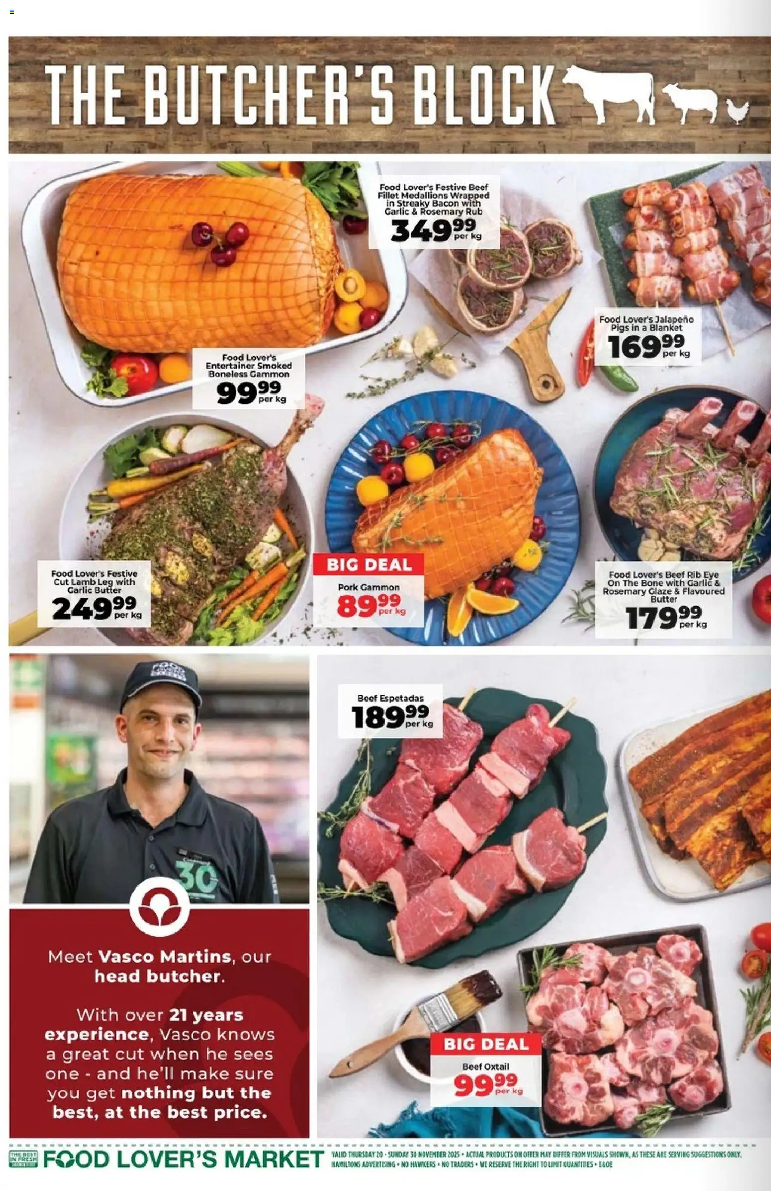 New Food Lover's Market catalogue – valid from 20.11.2025 | Page: 4 | Products: Blanket, Beef, Garlic, Bacon