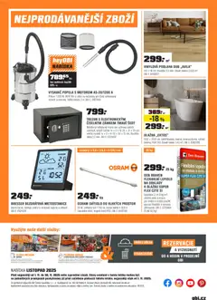 Náhled letáku OBI leták od 01.11.2025 | Strana: 22 | Produkty: Sítko, Meteostanice, Vysavač popela, Vysavač
