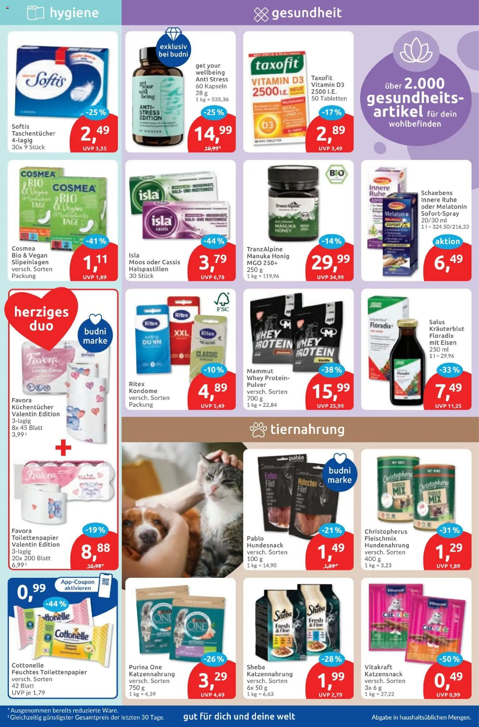 Budni Prospekt – gültig ab 09.02.2026 | Seite: 5 | Produkte: Purina one, Sheba, Toilettenpapier, Feuchtes Toilettenpapier