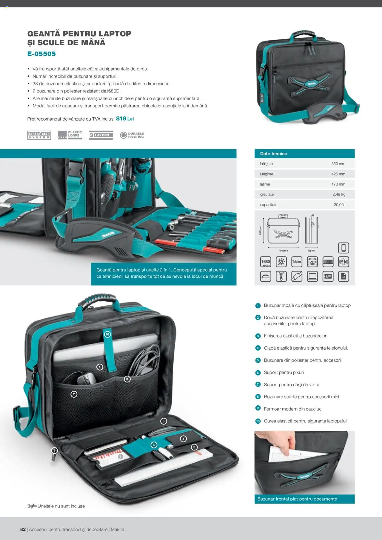 Makita catalog - Accesorii pentru transport si depozitare   – valabil de la 06.09.2021 | Pagină: 82