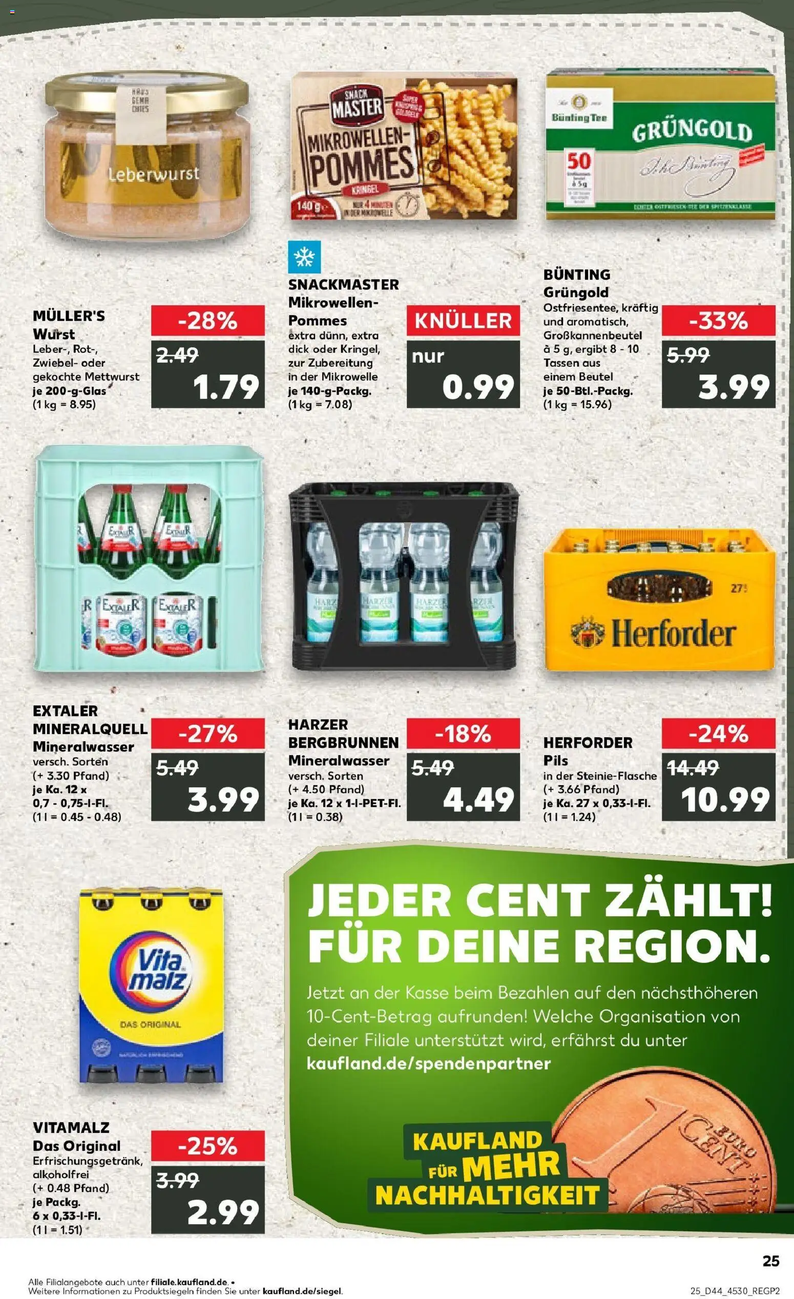 Kaufland prospekt Hameln	 – gültig ab 30.10.2025 | Seite: 25 | Produkte: Pommes, Wurst, Tee, Chips