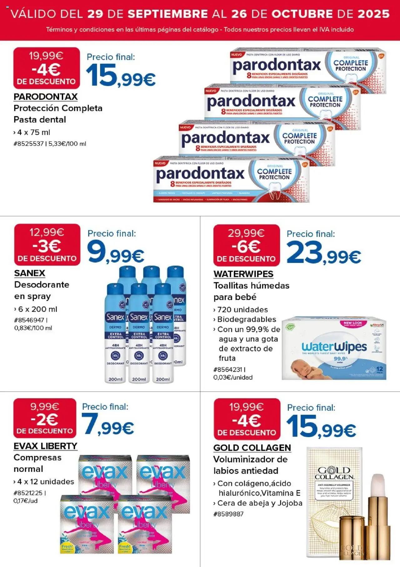 Costco catálogo │ válido desde el 29.09.2025 | Página: 7 | Productos: Desodorante, Pasta dental, Pasta, Γλυφιτζούρι