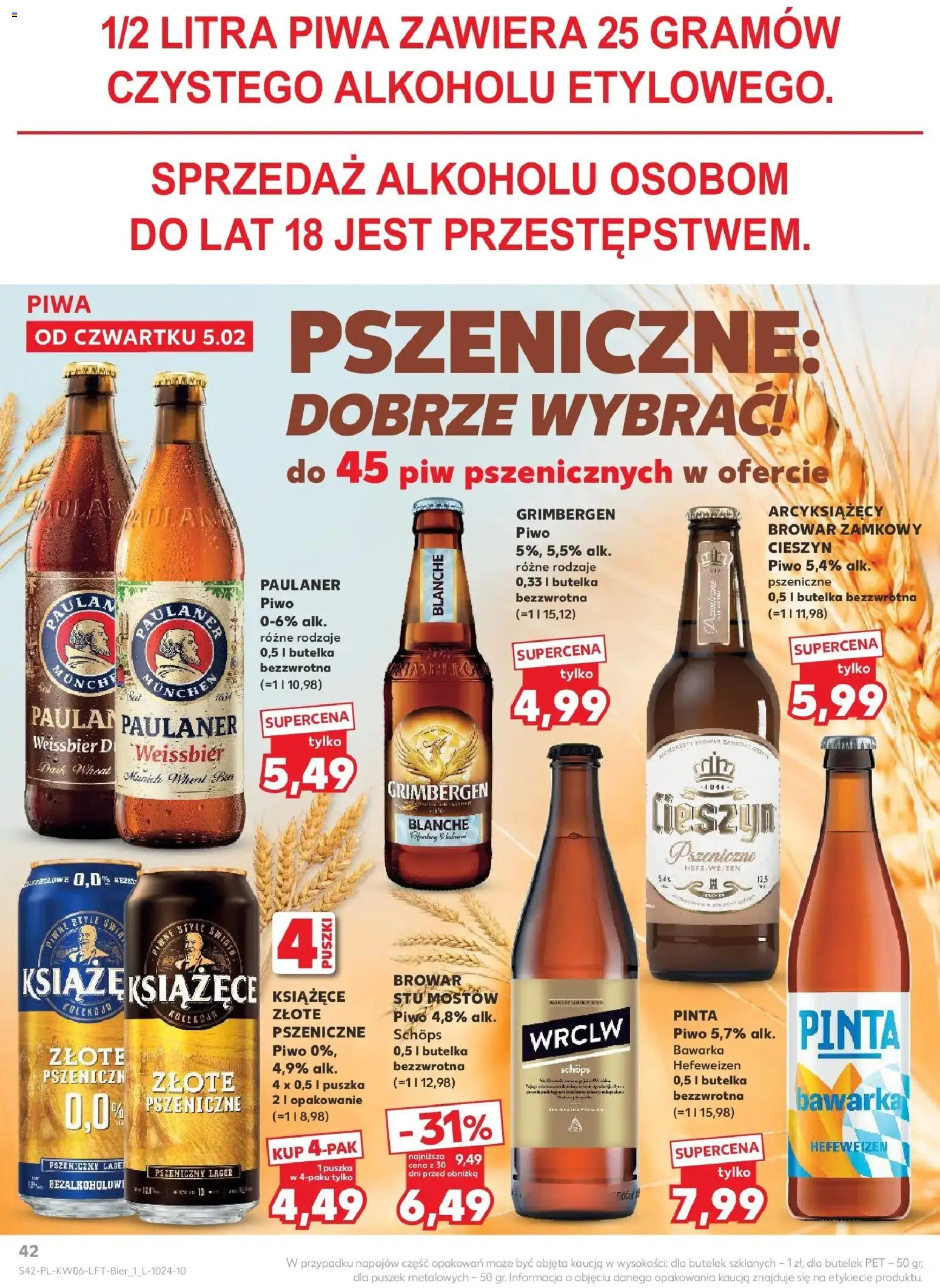 Kaufland gazetka od 05.02.2026 | Strona: 42 | Produkty: Piwo