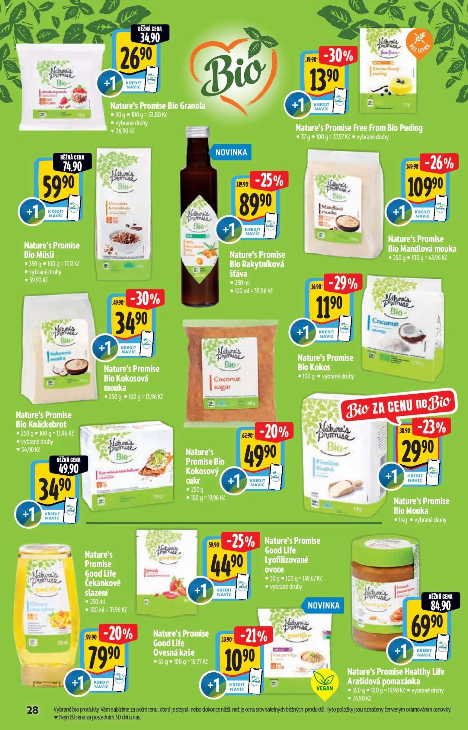 Albert katalog - Hypermarket od 14.01.2026 | Strana: 28 | Produkty: Puding, Pomazánka, Kokos, Mandlová mouka