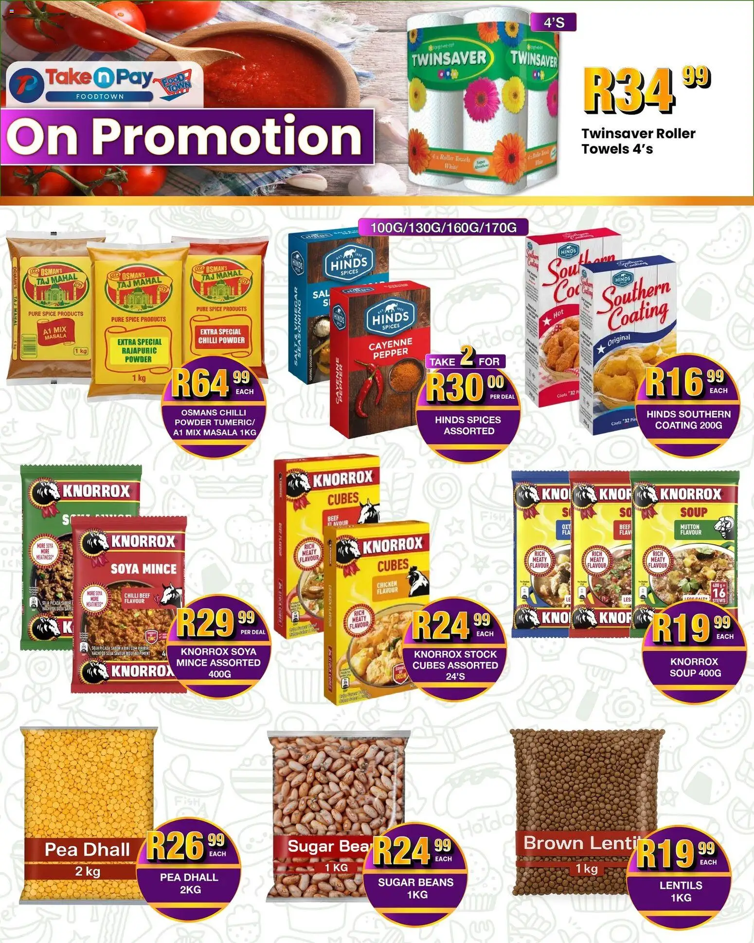 New Take n Pay catalogue – valid from 19.01.2026 | Page: 5 | Products: Soup, Spices, Sugar, Chilli