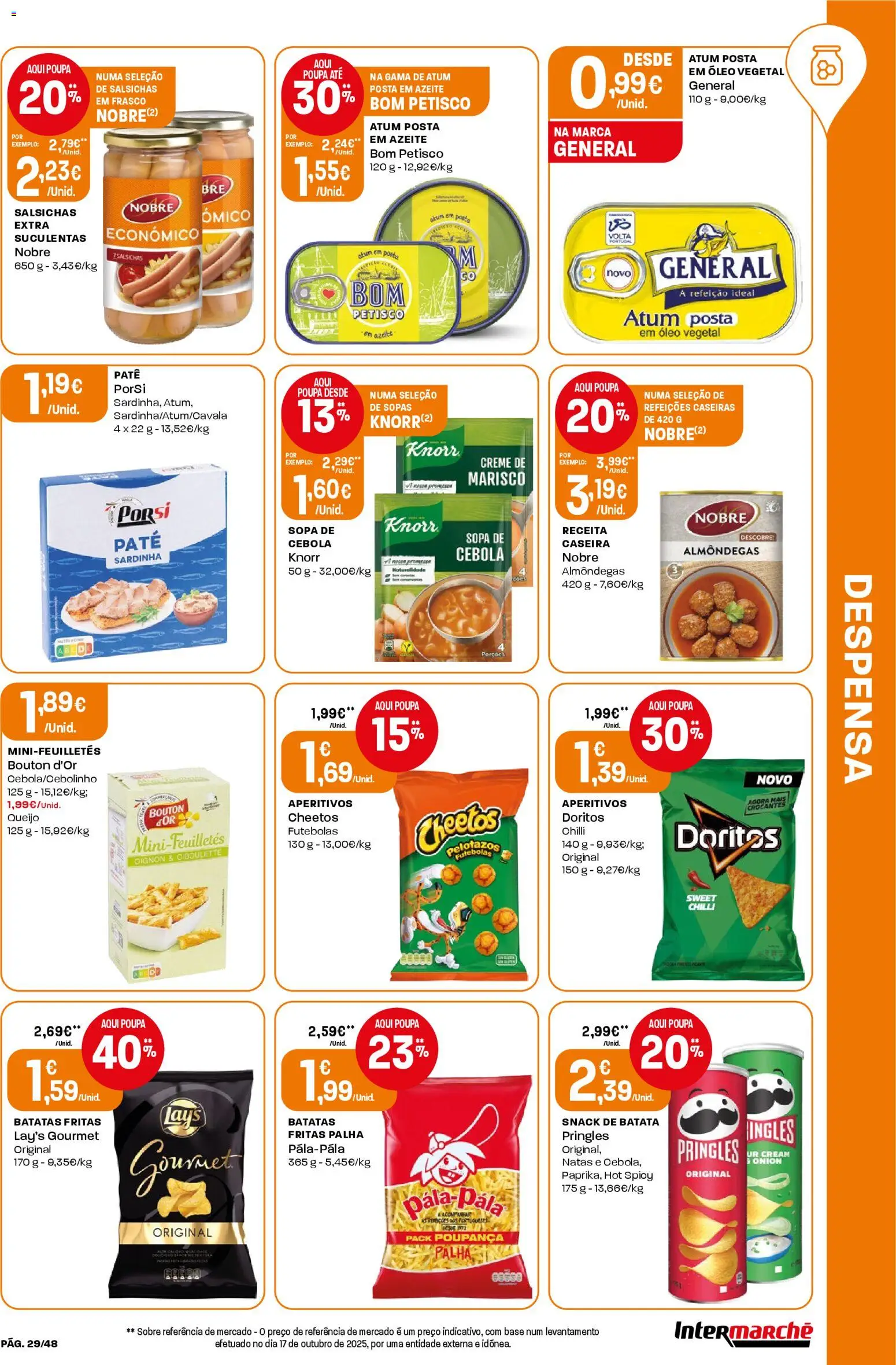 Intermarché folheto │ válido de 13.11.2025 | Página: 29 | Produtos: Batata, Base, Queijo, Óleo
