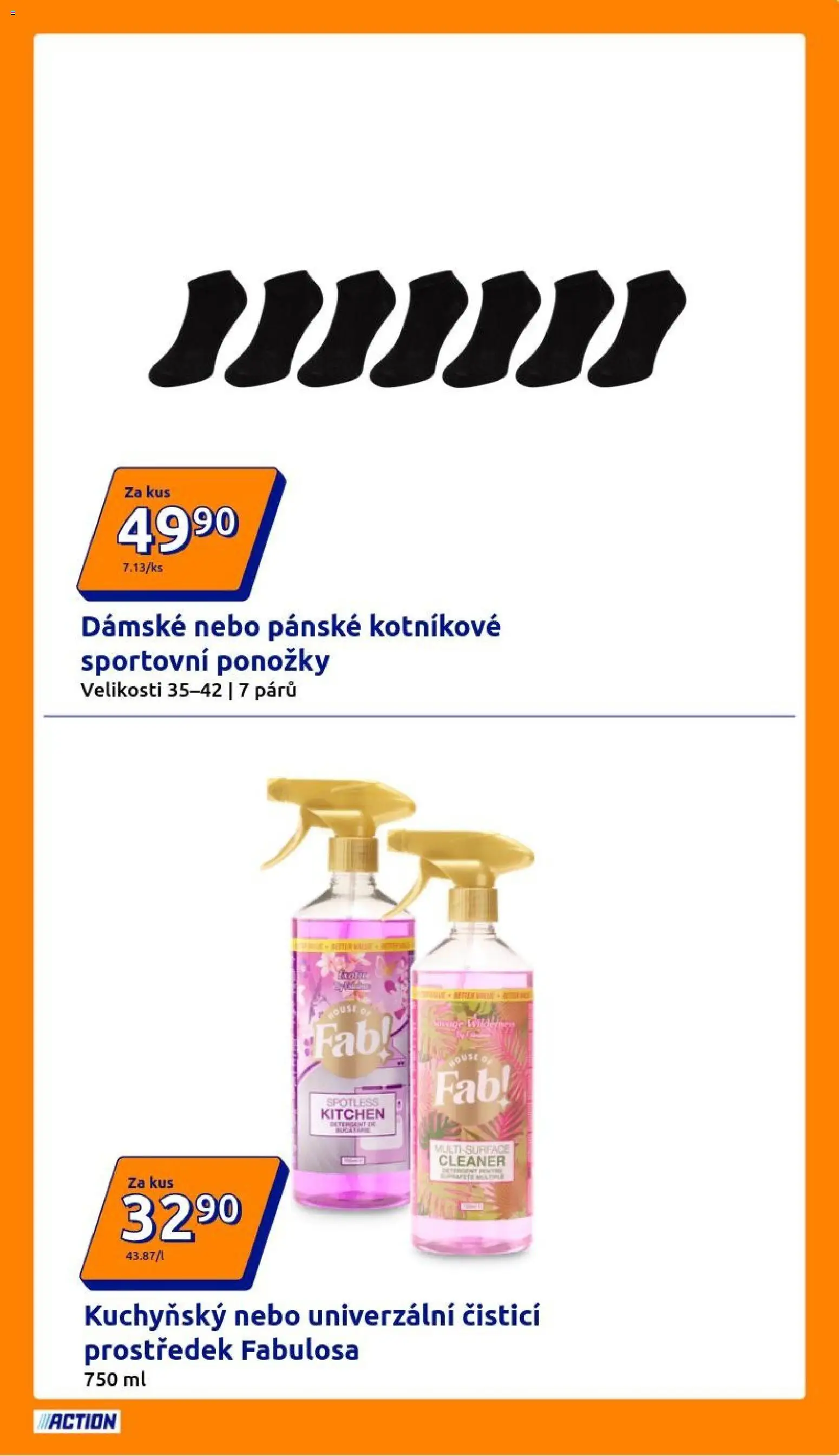 Action leták od 18.03.2026 | Strana: 7 | Produkty: Čistící prostředek, Ponožky
