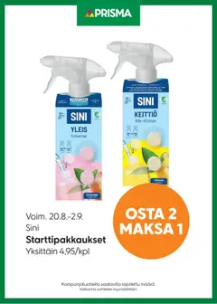 Katso Prisma tarjoukset Sini voimassa alkaen 20.08.2025