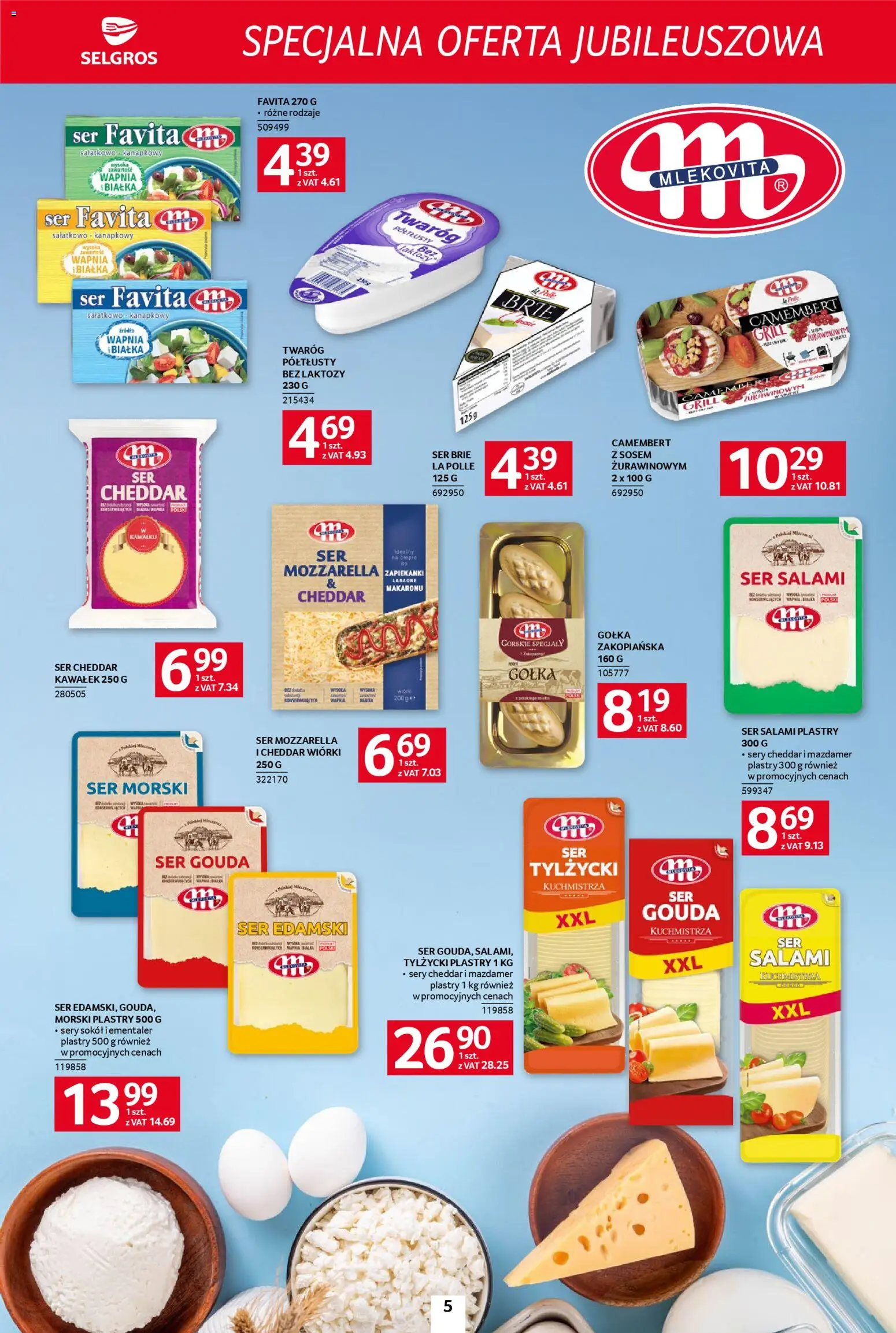 Selgros cash&carry Gazetka - Specjalna oferta jubileuszowa od 06.11.2025 | Strona: 5 | Produkty: Grill, Lasagne, Twaróg, Cheddar