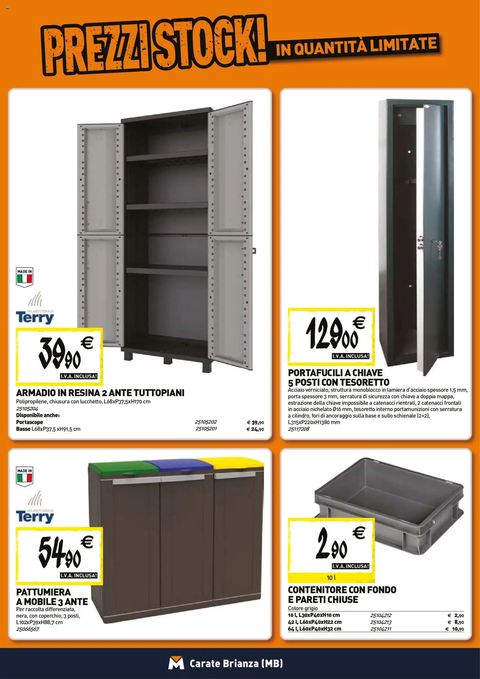 Volantino TECNOMAT del 26.03.2026 | Pagina: 16 | Prodotti: Mobile, Pattumiera, Contenitore, Armadio