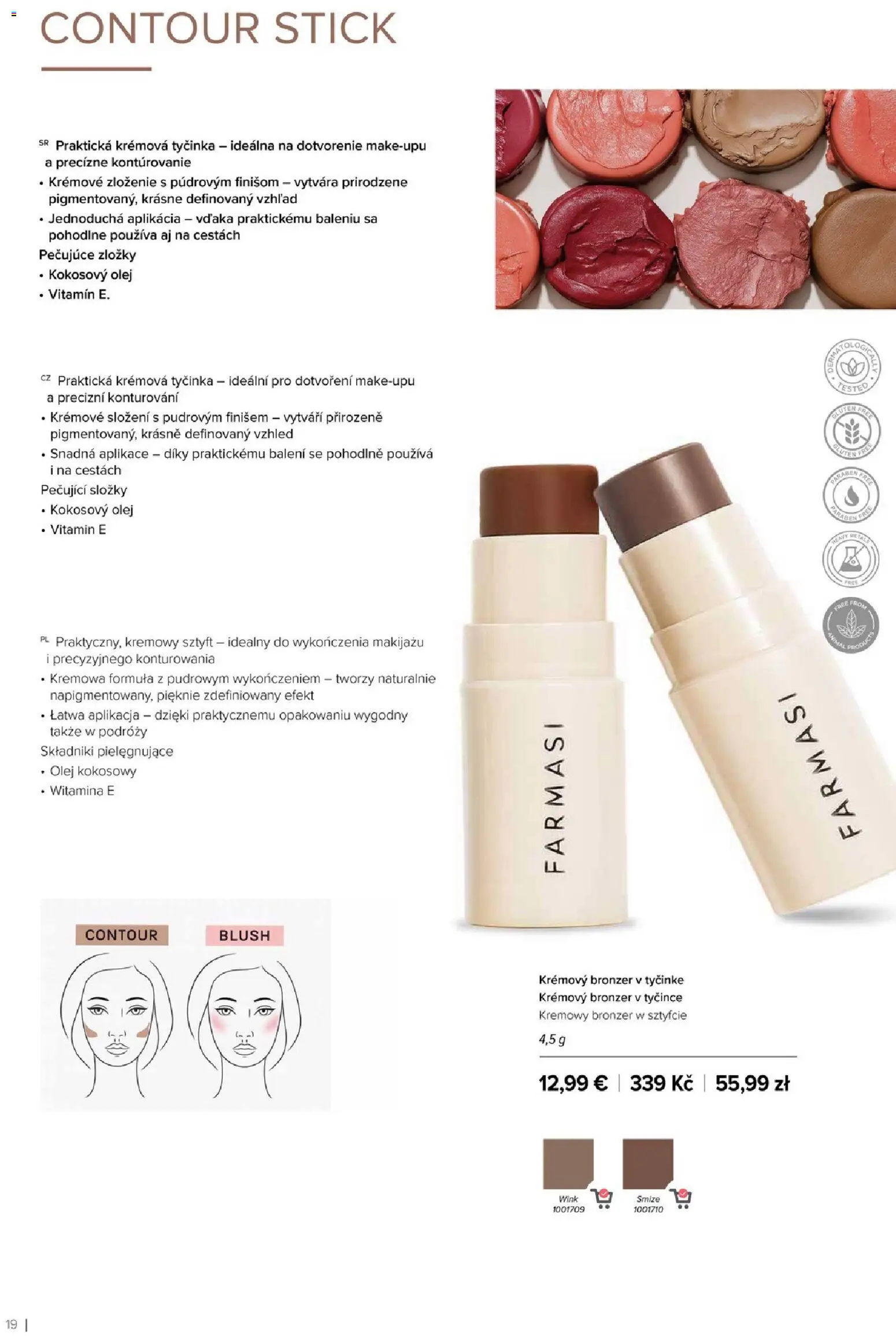 Nové Farmasi akcie – leták je platný od 01.01.2026 | Strana: 19 | Produkty: Olej, Bronzer