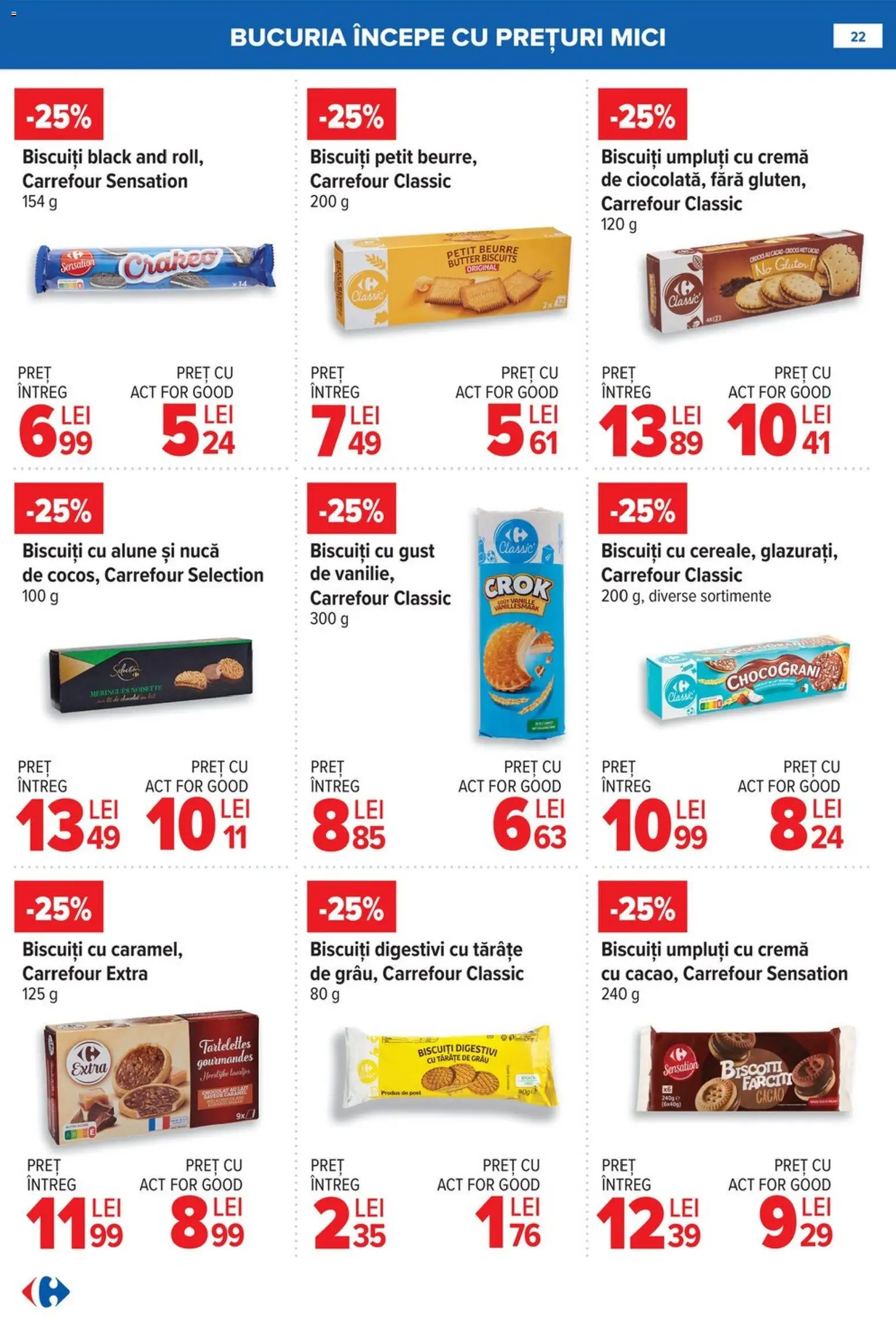 Noul catalog Carrefour – valabil de la 08.01.2026 | Pagină: 22 | Produse: Mici, Alune, Cremă, Cacao