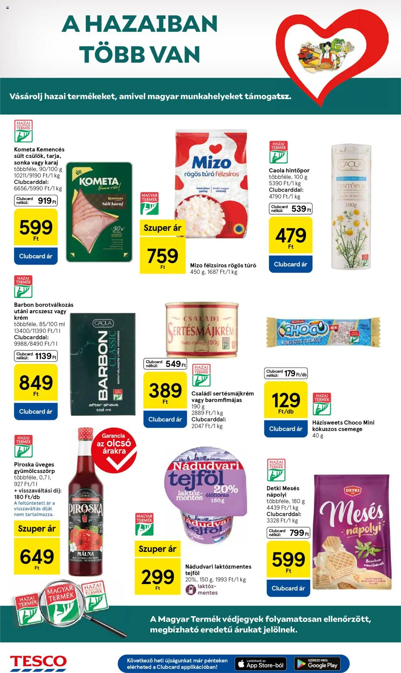 Tesco akciós ujság - amely érvényes a következő dátumtól: 21.10.2025 | Oldal: 10 | Termékek: Málna, Rögös túró, Sonka, Nápolyi