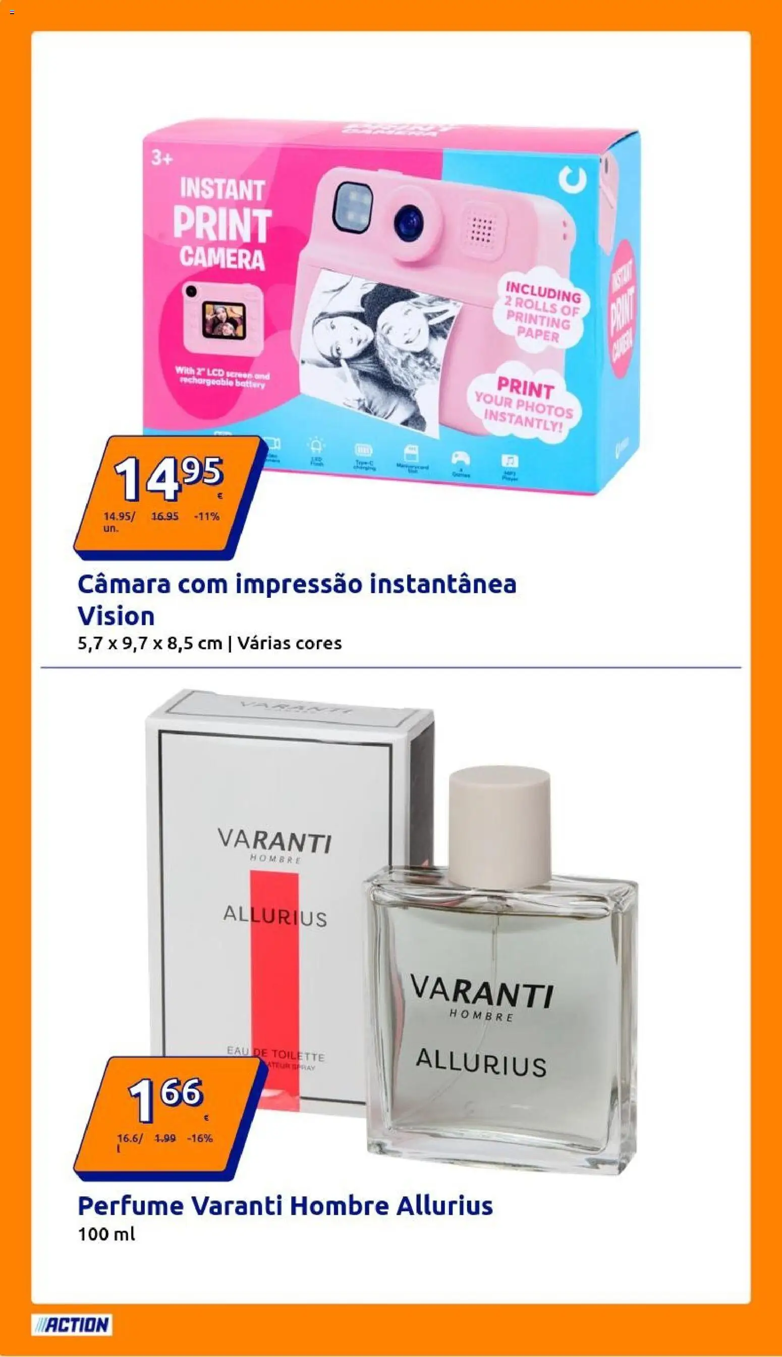 Action - Action PT week 46 2025 │ válido de 12.11.2025 | Página: 14 | Produtos: Câmera, Perfume, Eau de toilette