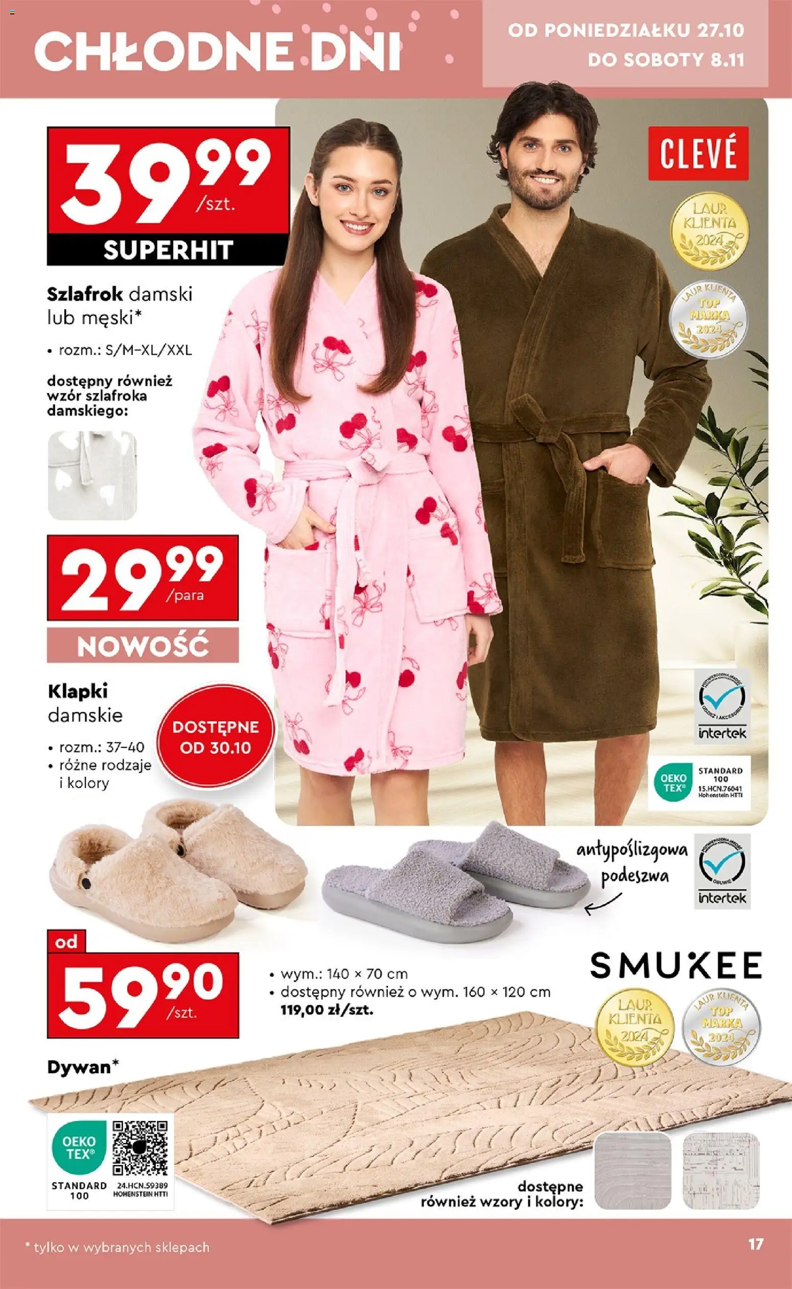 Biedronka Black Friday od 25.10.2025 | Strona: 17 | Produkty: Szlafrok, Klapki, Klapki damskie