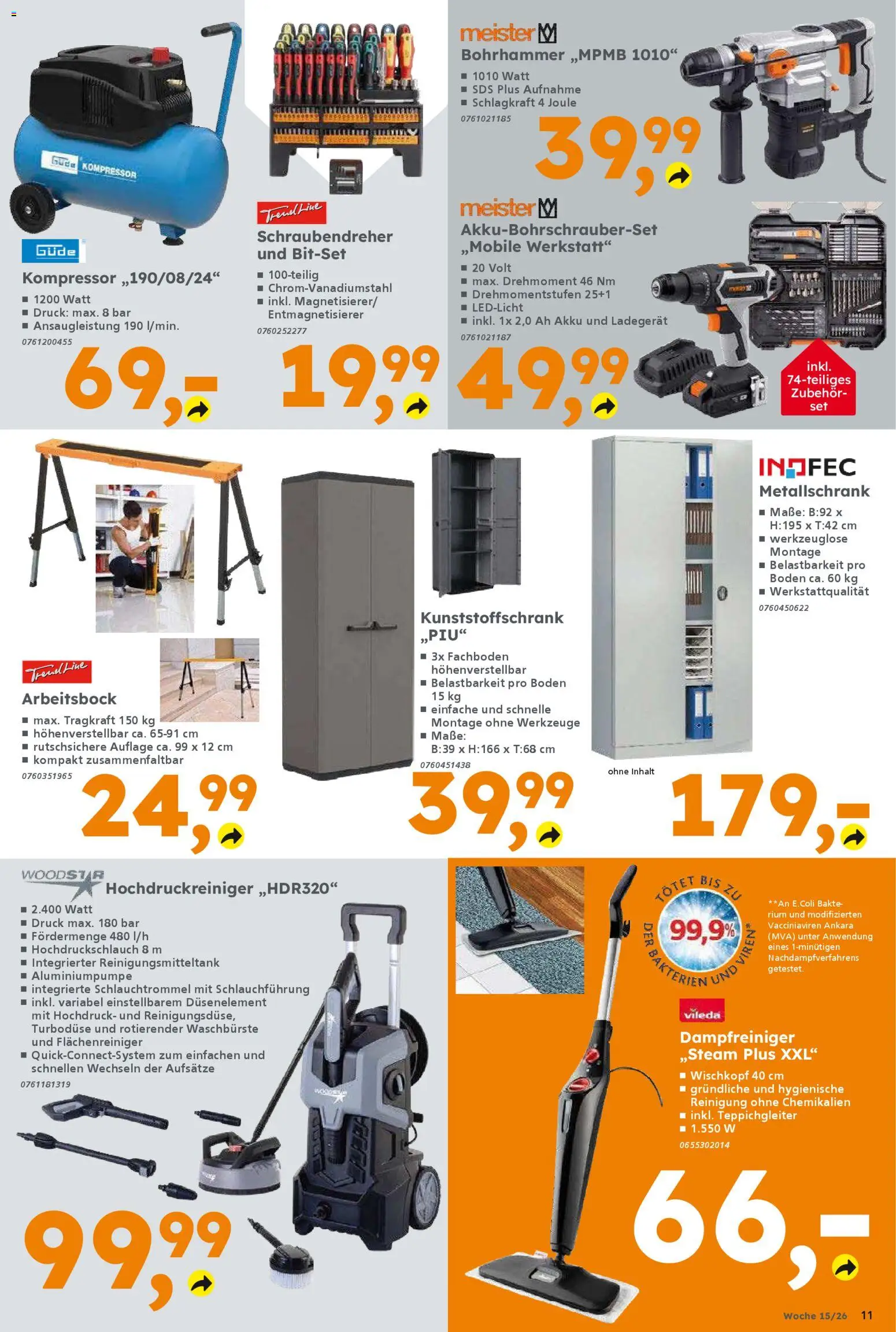 Globus Baumarkt Prospekt Zweibrücken	 – gültig ab 06.04.2026 | Seite: 11 | Produkte: Hochdruckreiniger, Ladegerät