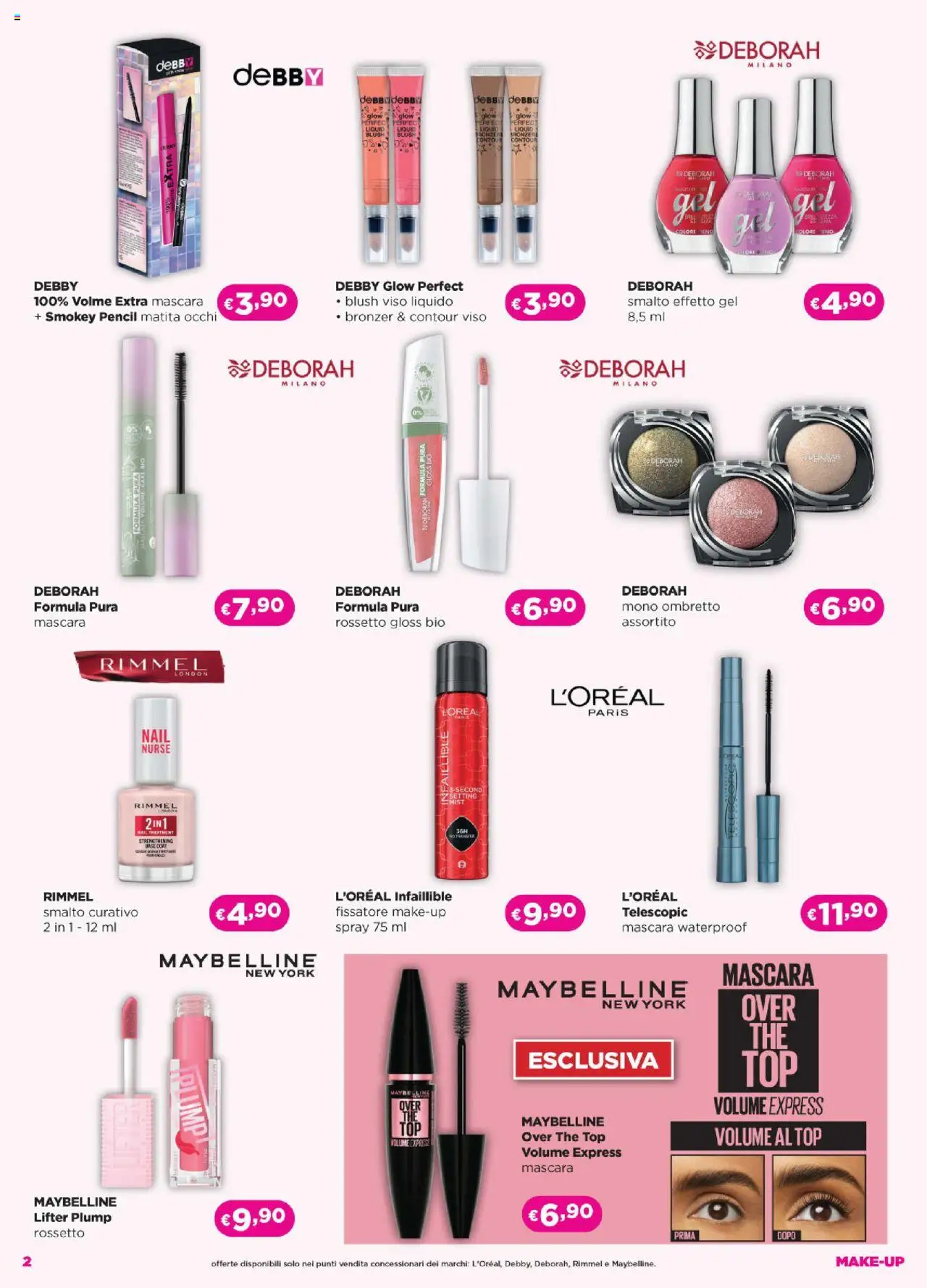 Volantino Acqua e Sapone del 13.08.2025 | Pagina: 2 | Prodotti: Mascara, Ombretto, Top, The