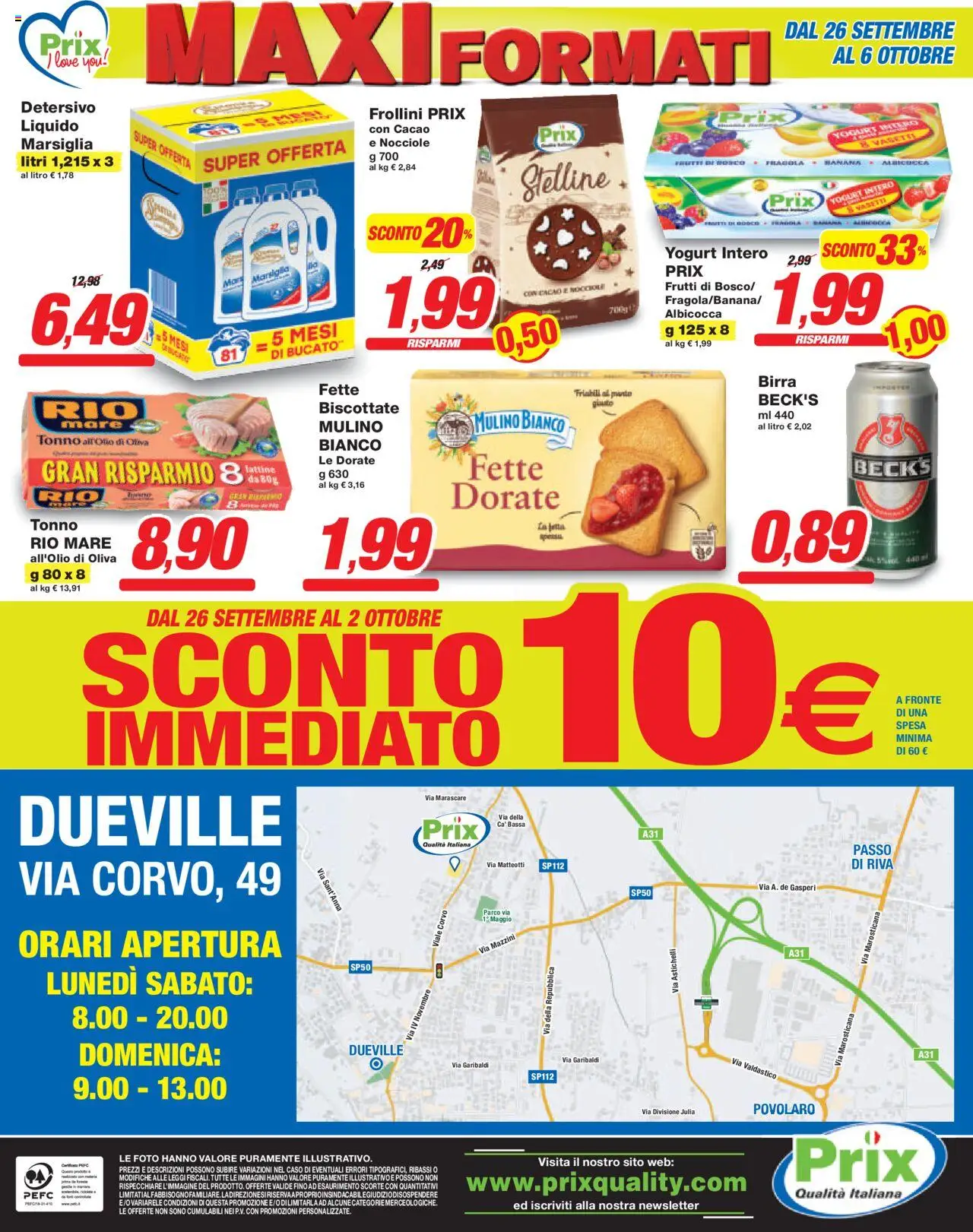 Volantino Prix del 26.09.2025 | Pagina: 20 | Prodotti: Birra, Tonno, Cacao, Olio di Oliva