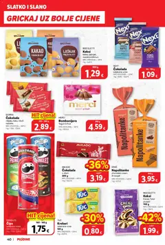 Katalog Plodine - Pregled kataloga iz trgovine Plodine, vrijedi od 01.04.2026 | Stranica: 48 | Proizvodi: Keksi, Čokolada, Merci, Krekeri