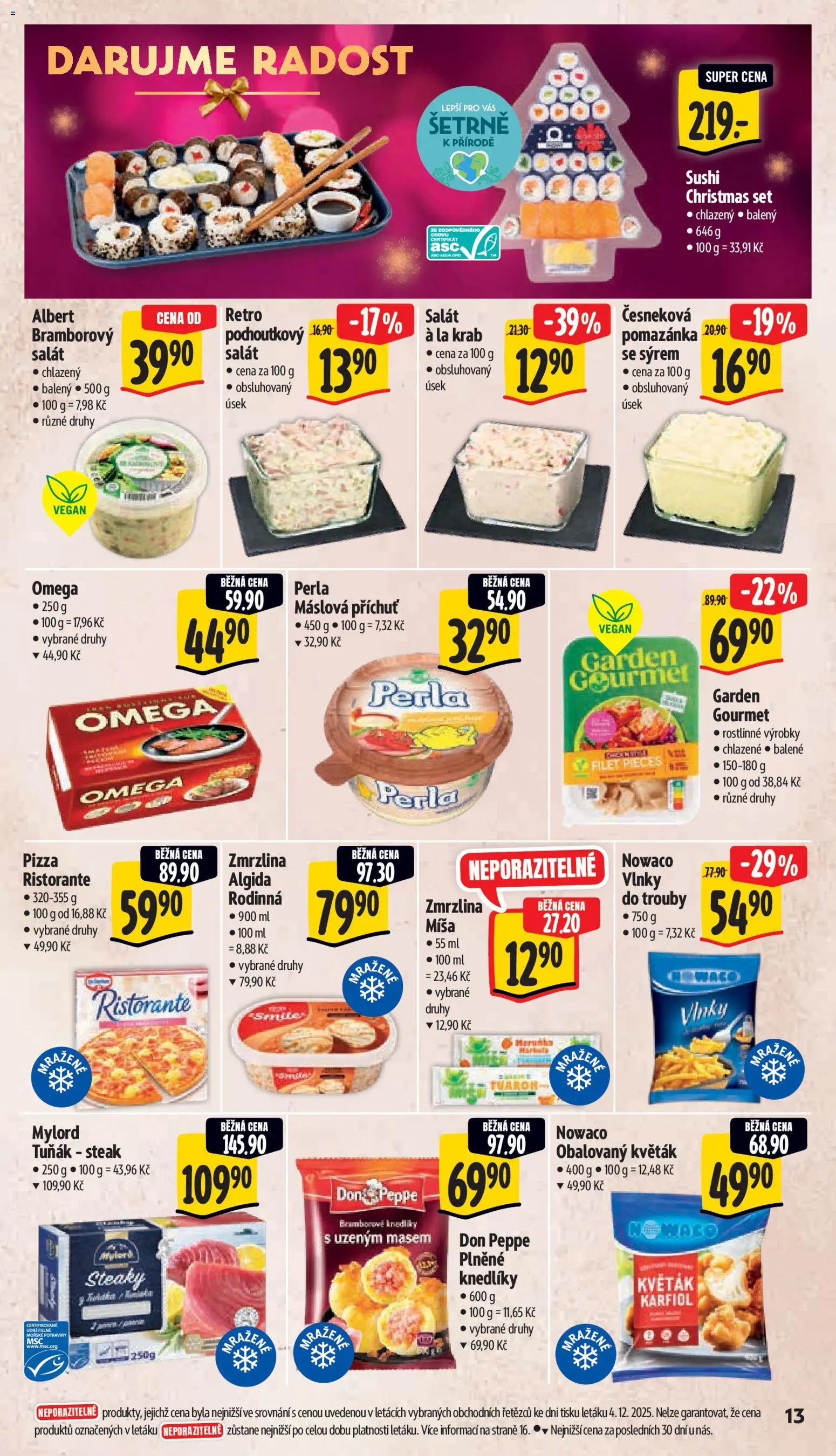 Albert leták - Supermarket od 10.12.2025 | Strana: 21 | Produkty: Tuňák, Salát, Sushi, Potraviny