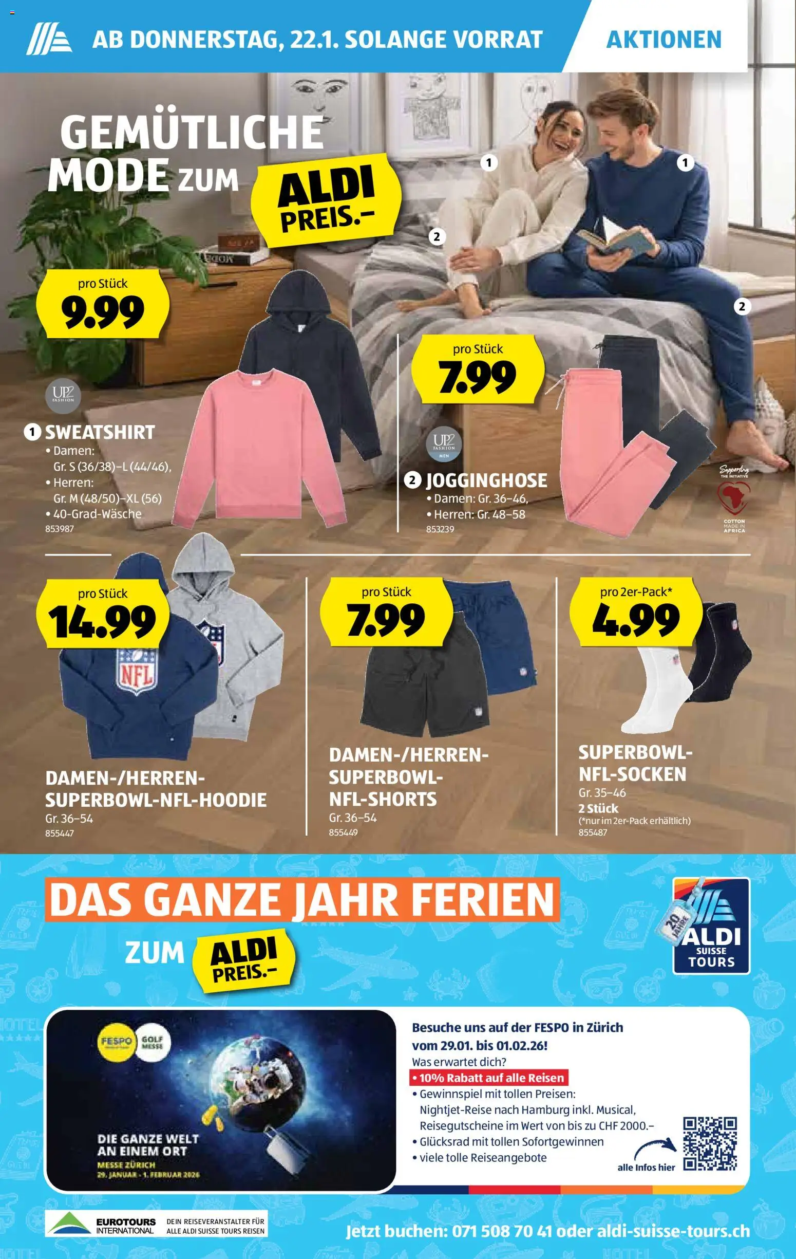 Aldi Aktionen – gültig ab 22.01.2026 | Seite: 15 | Produkte: Jogginghose, Sweatshirt