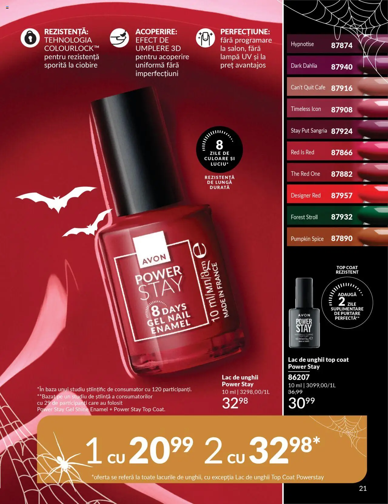 Noul catalog Avon – valabil de la 14.10.2025 | Pagină: 21 | Produse: Top coat, Top, Lampă, Lac de unghii